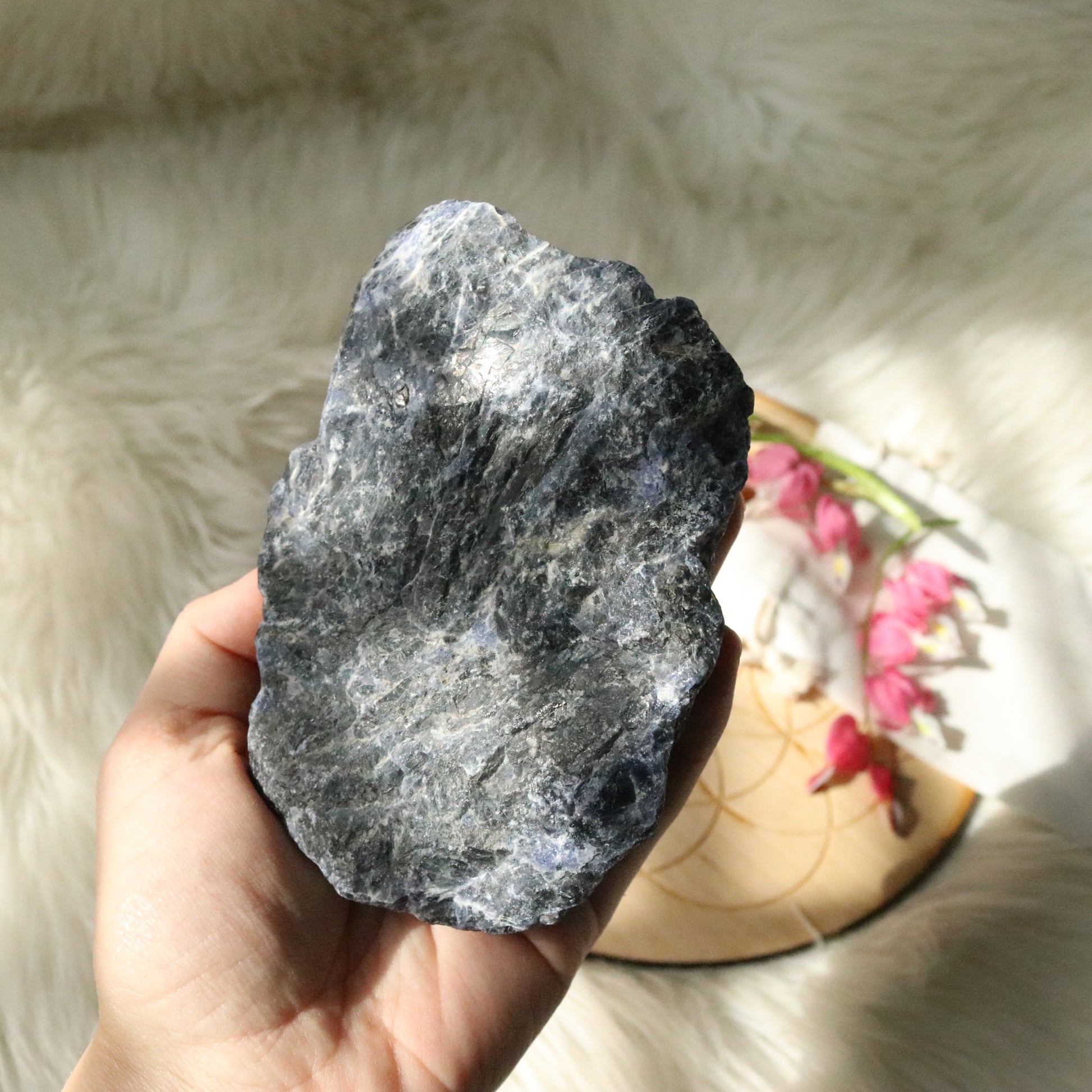 Medium Rough Blue Sodalite Specimen ~ Throat Chakra Activations - Earth Family Crystals