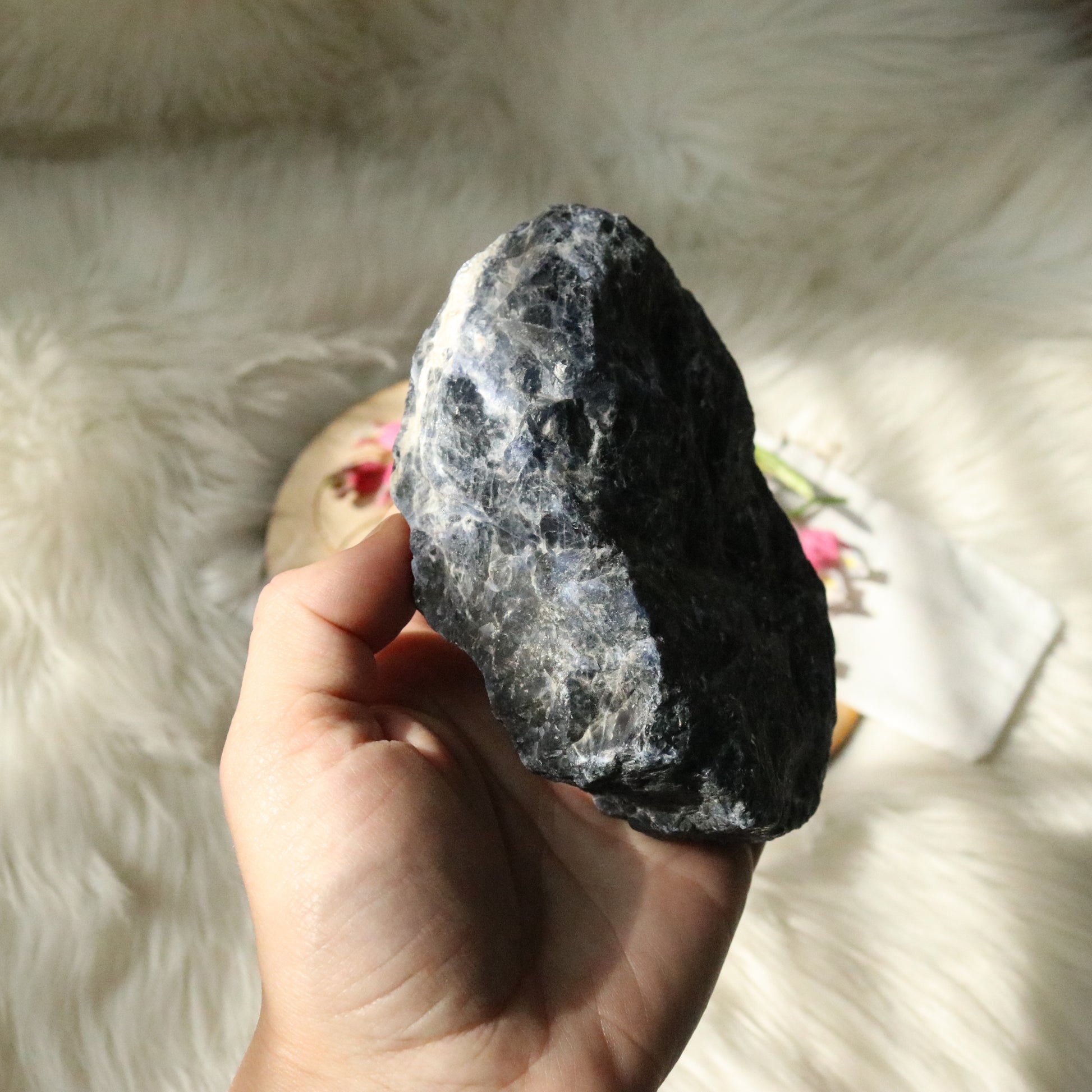 Medium Rough Blue Sodalite Specimen ~ Throat Chakra Activations - Earth Family Crystals