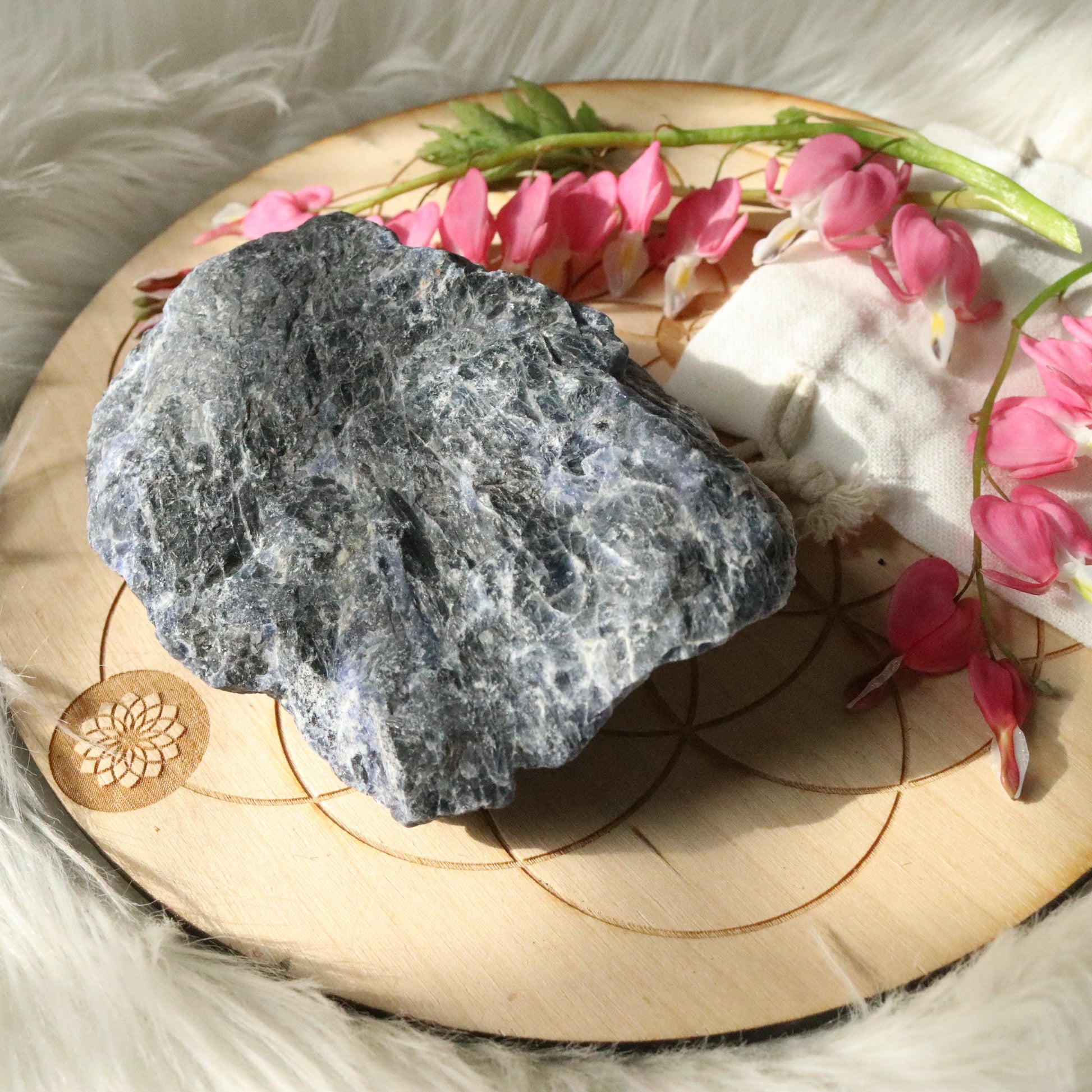 Medium Rough Blue Sodalite Specimen ~ Throat Chakra Activations - Earth Family Crystals