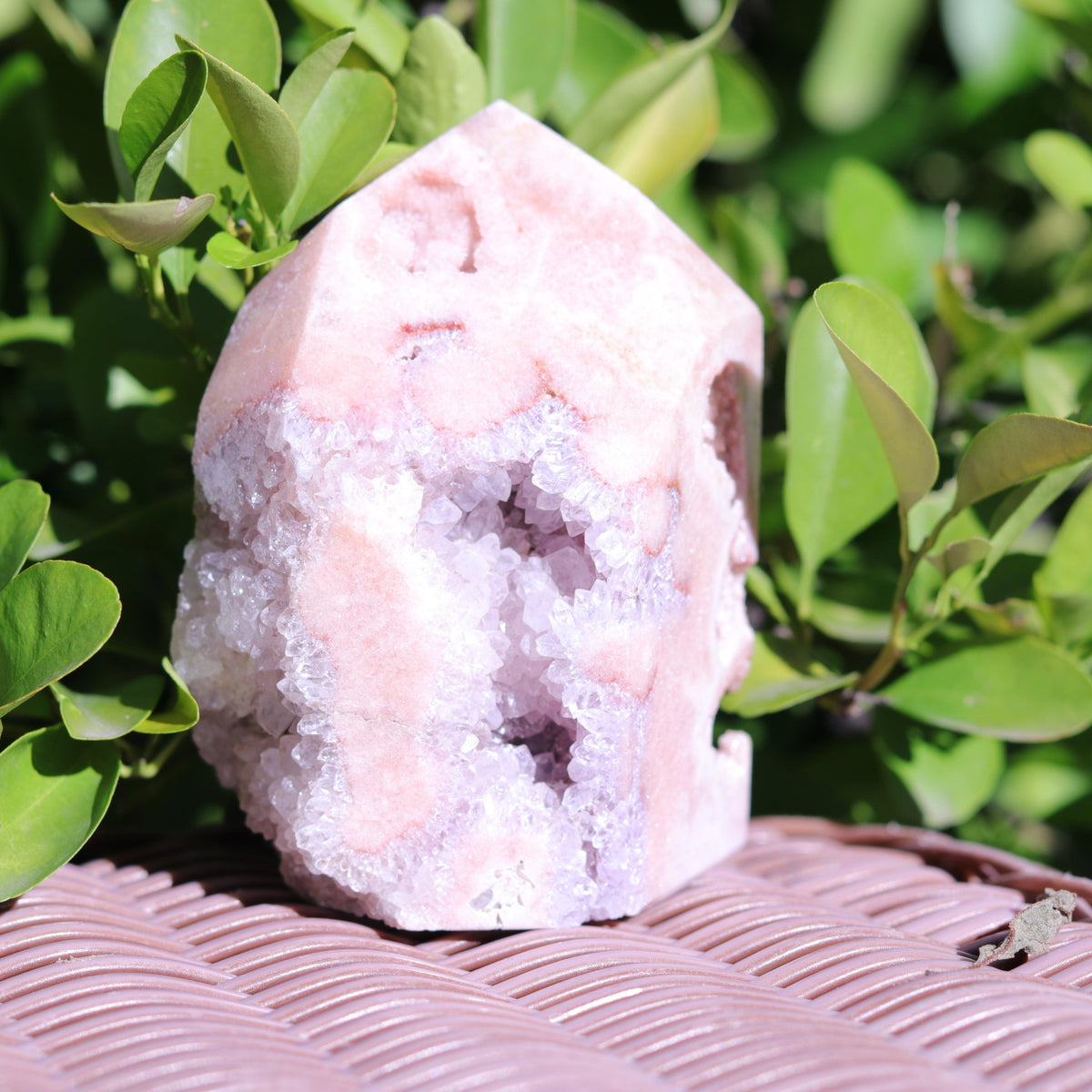 Lilac Pink Amethyst Tower Carving