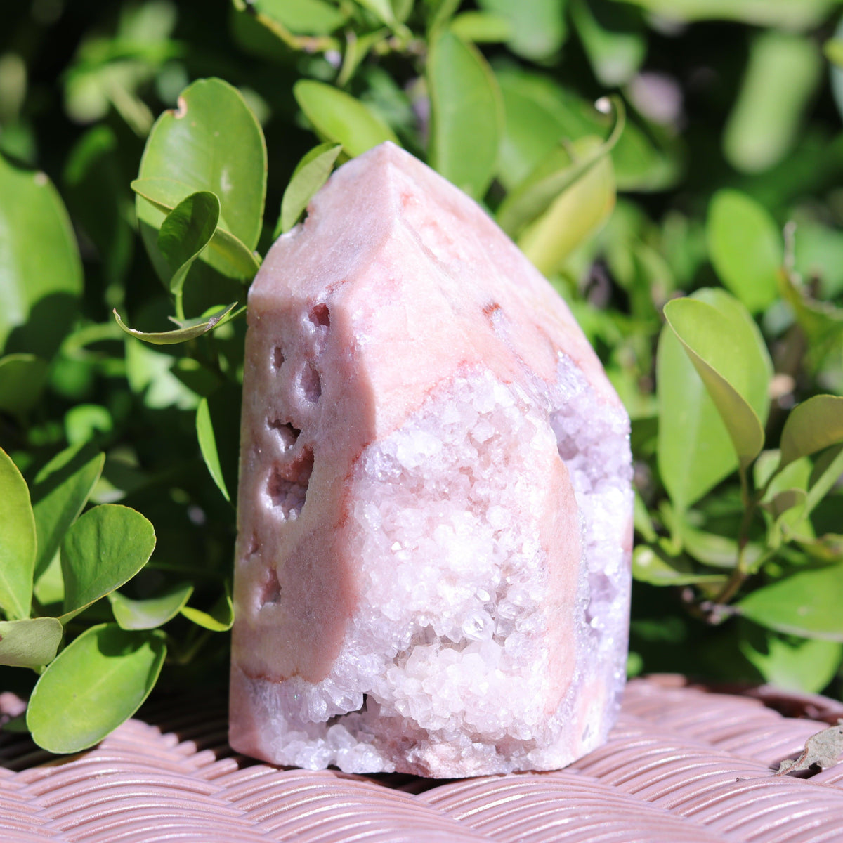 Lilac Pink Amethyst Tower Carving