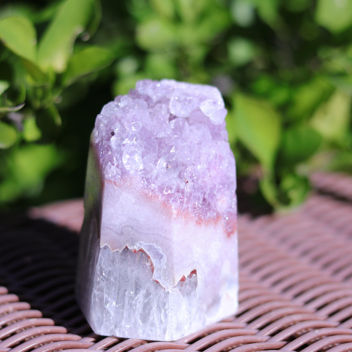 Pink Amethyst Quartz Tower Carving