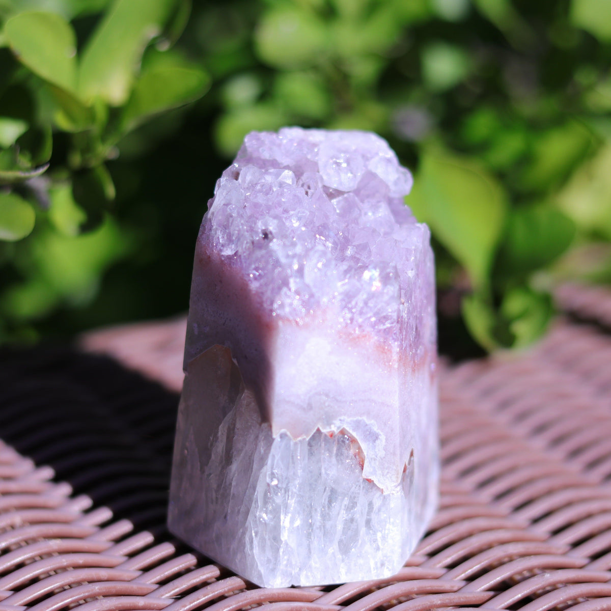 Pink Amethyst Quartz Tower Carving