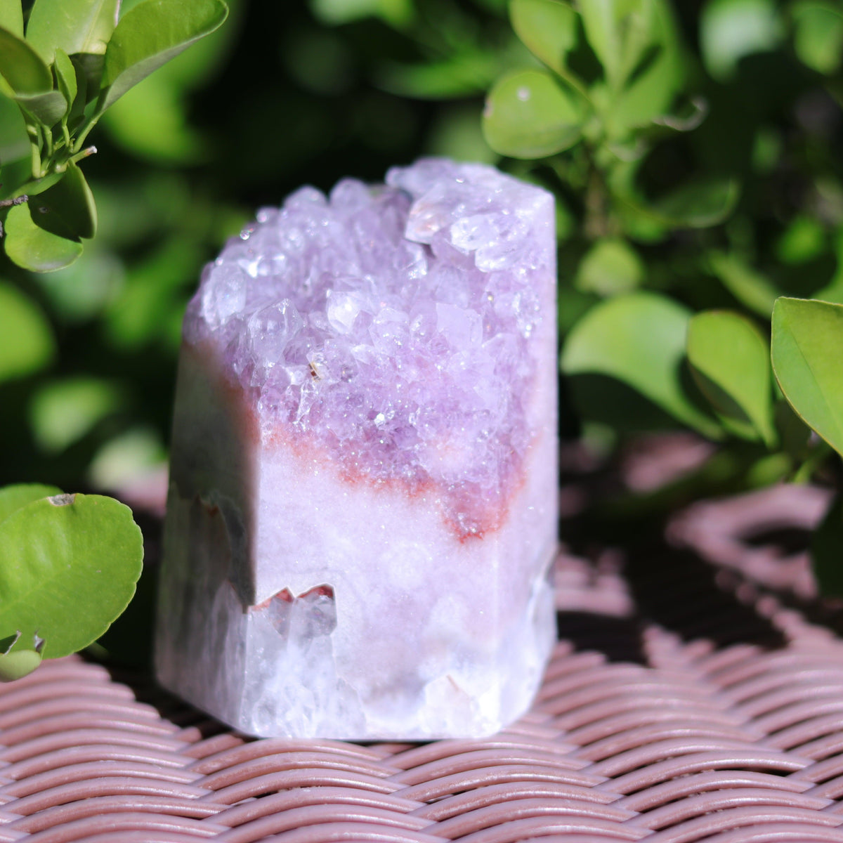 Pink Amethyst Quartz Tower Carving