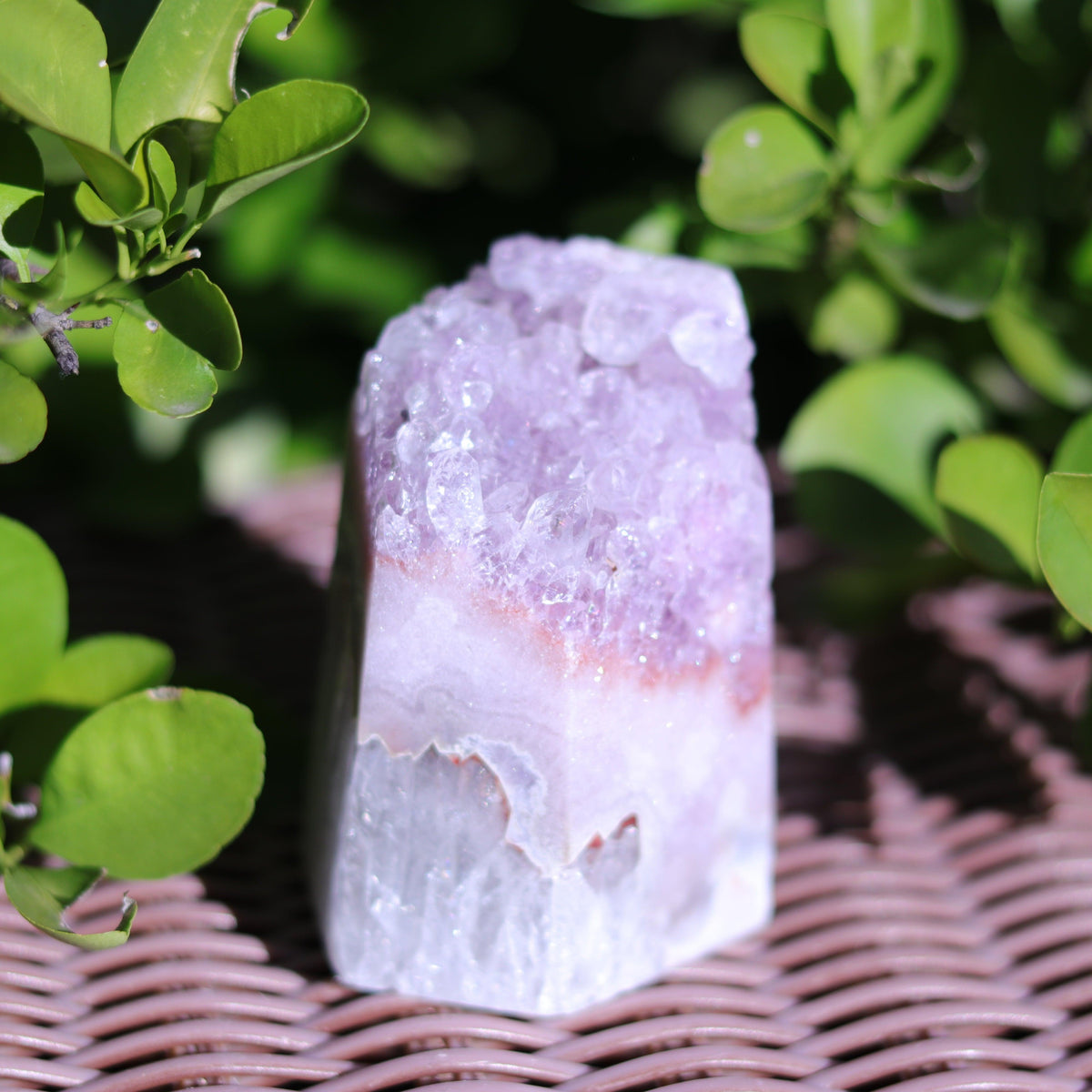 Pink Amethyst Quartz Tower Carving