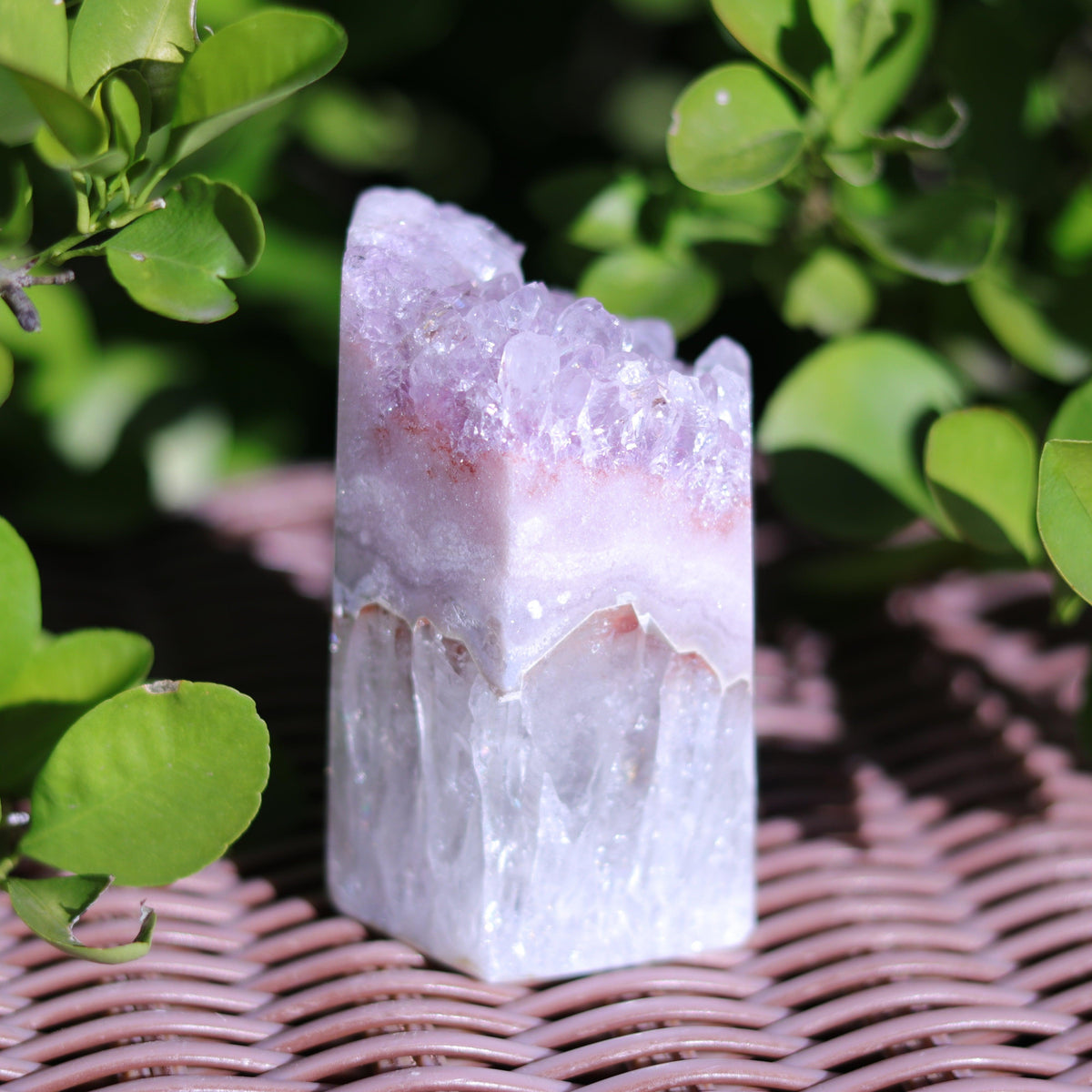 Pink Amethyst Quartz Tower Carving