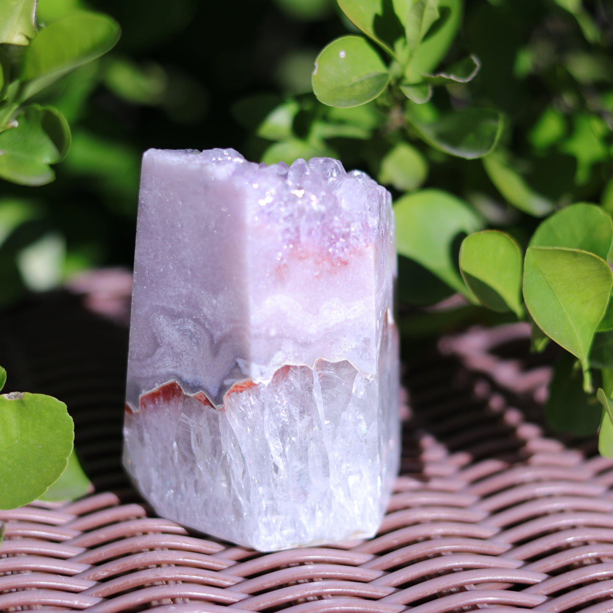 Pink Amethyst Quartz Tower Carving