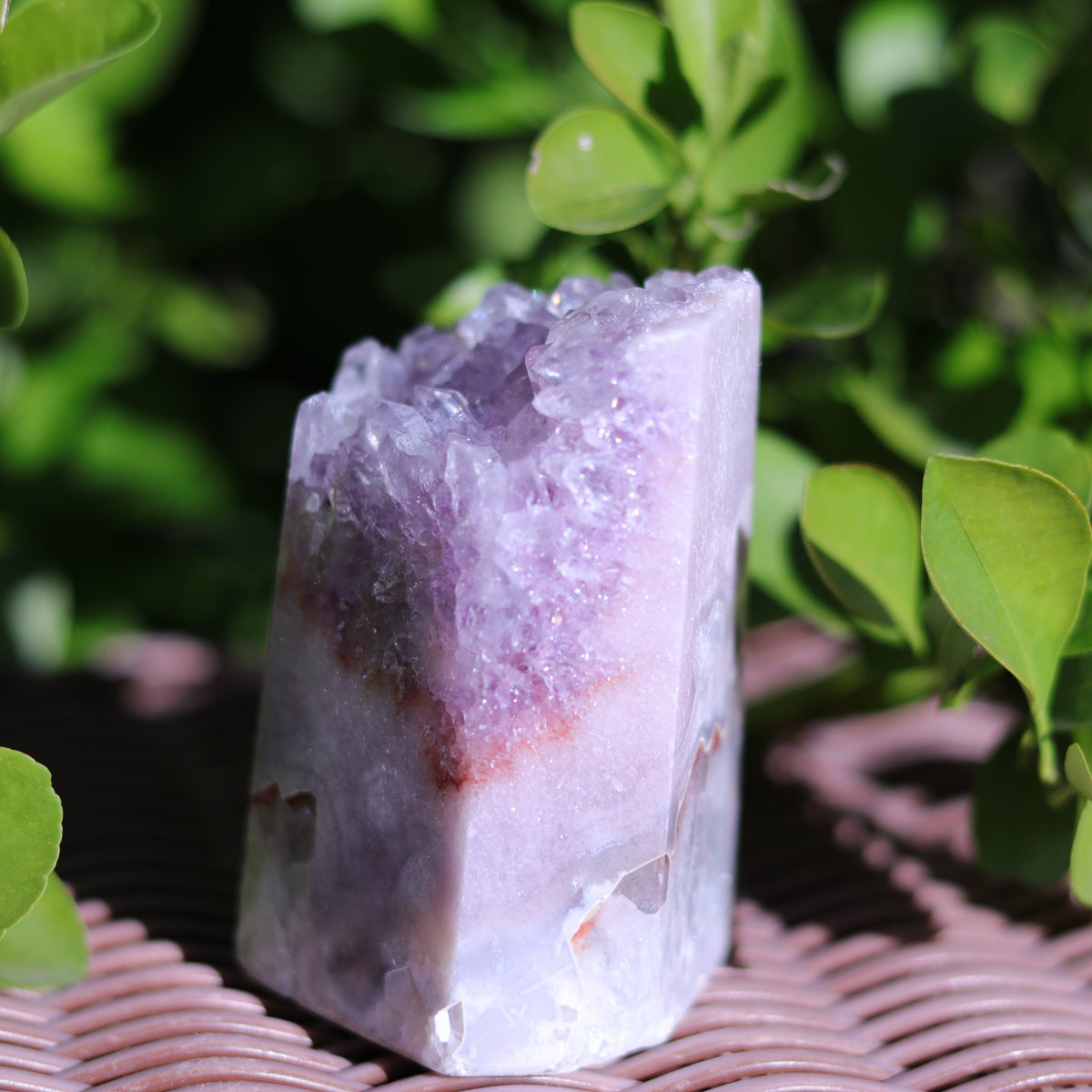 Pink Amethyst Quartz Tower Carving