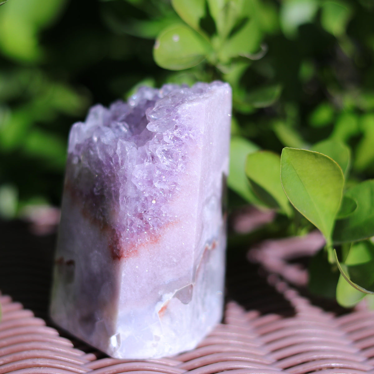 Pink Amethyst Quartz Tower Carving