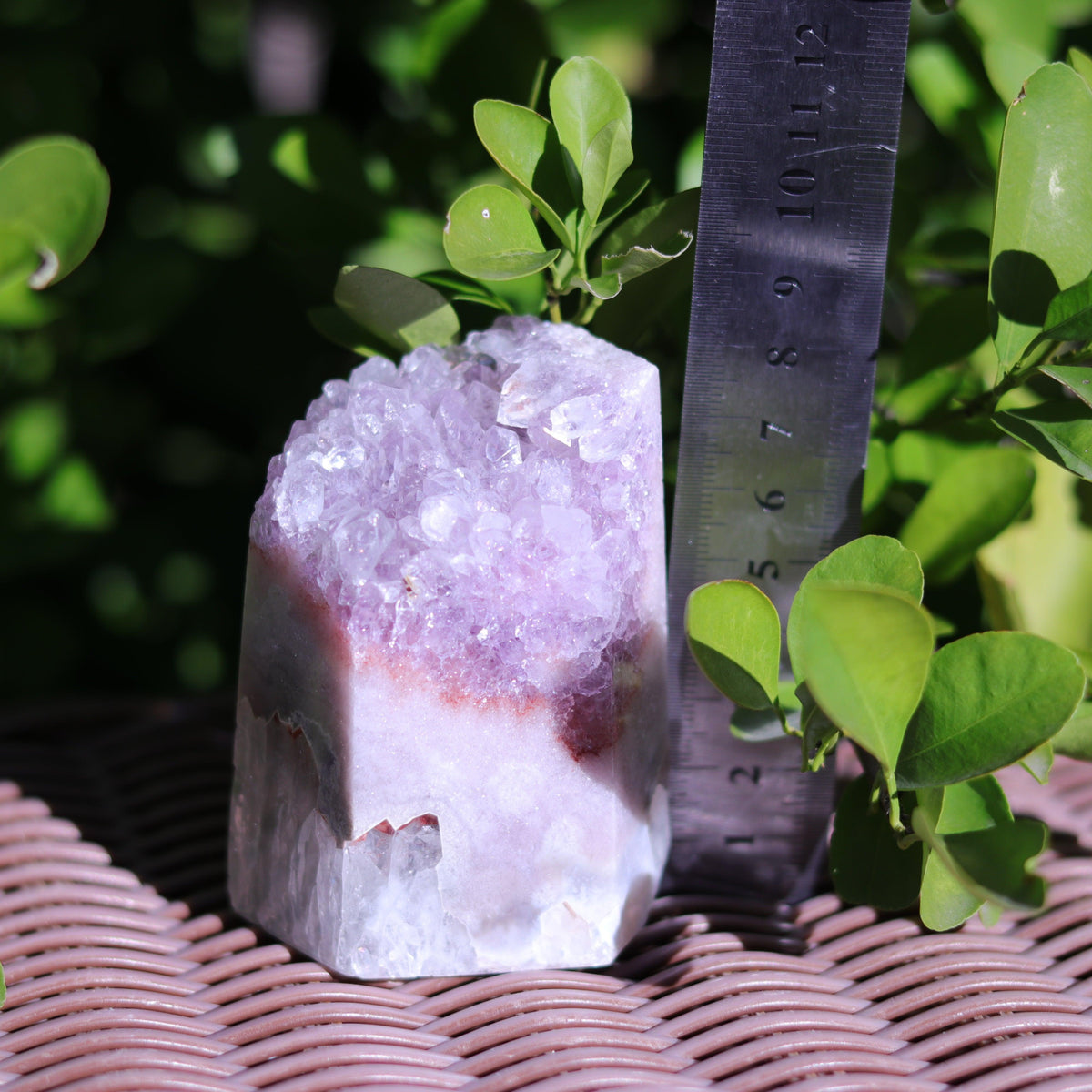 Pink Amethyst Quartz Tower Carving