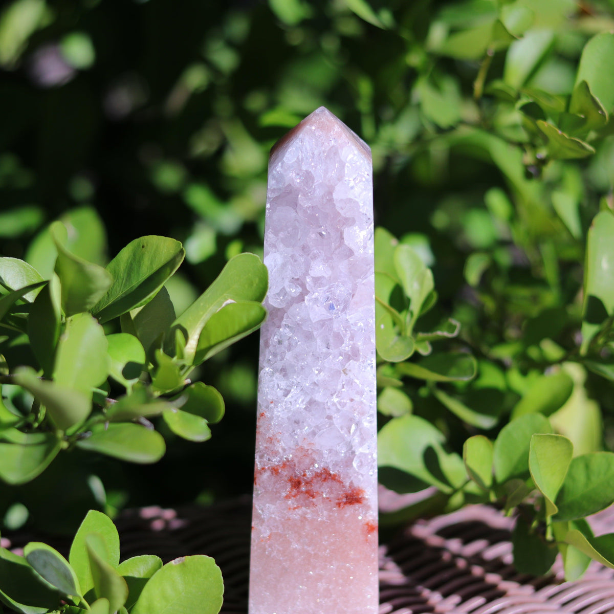 Pink Amethyst Tower Carving