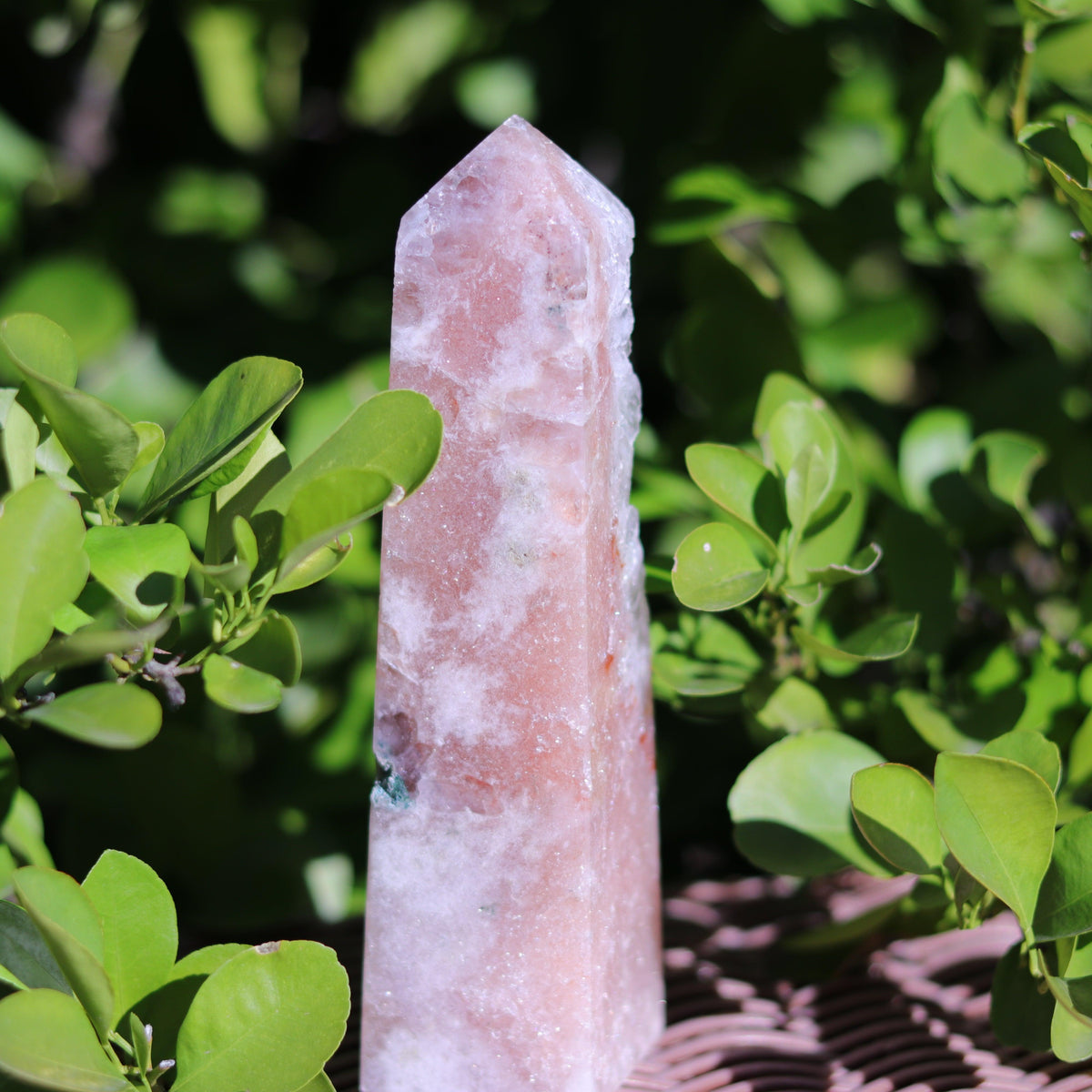 Pink Amethyst Tower Carving