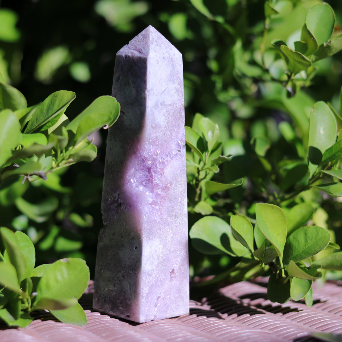 Pink Amethyst Tower Carving — Brazil
