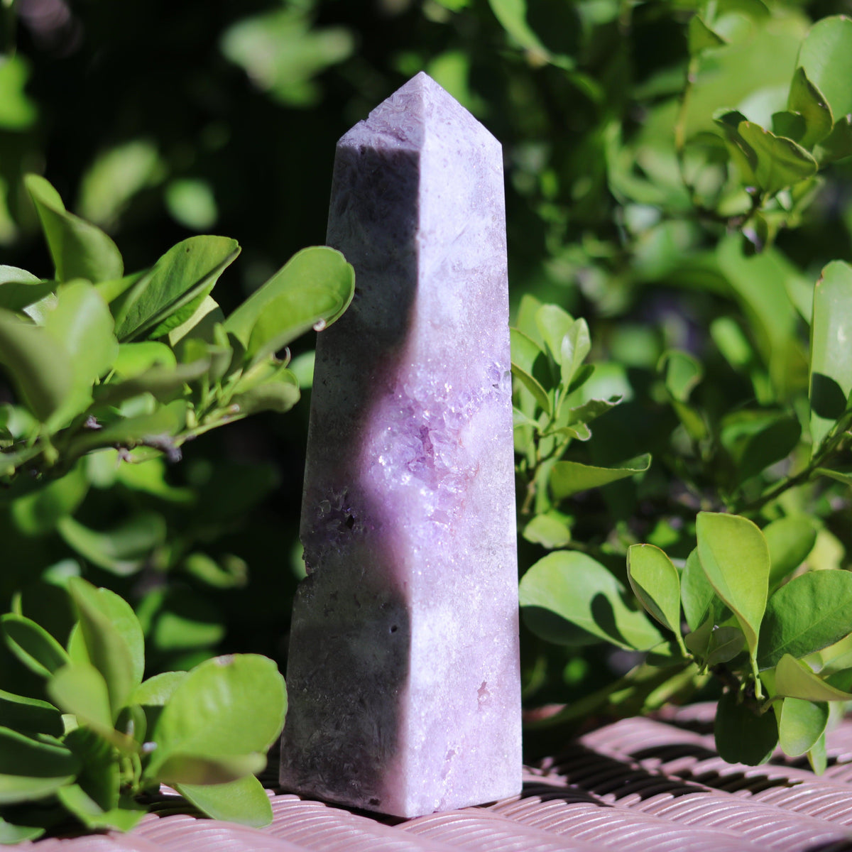 Pink Amethyst Tower Carving — Brazil
