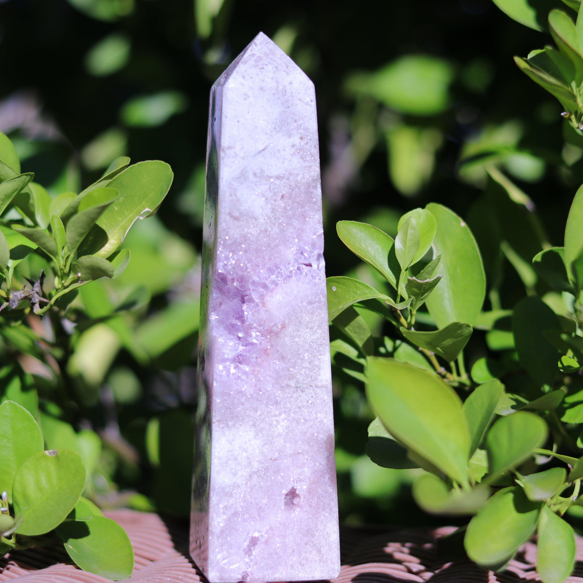 Pink Amethyst Tower Carving — Brazil