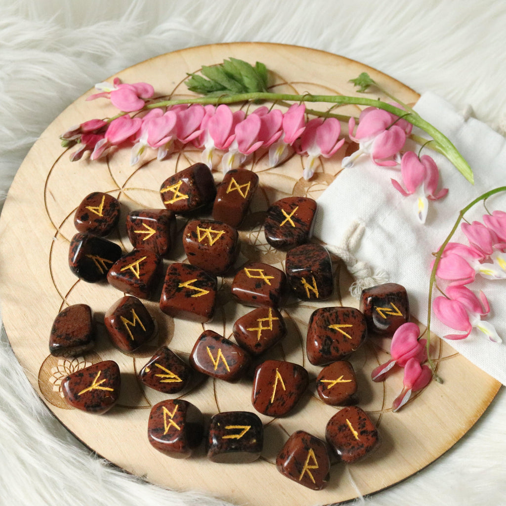 Mahogany Jasper Rune Set - Earth Family Crystals