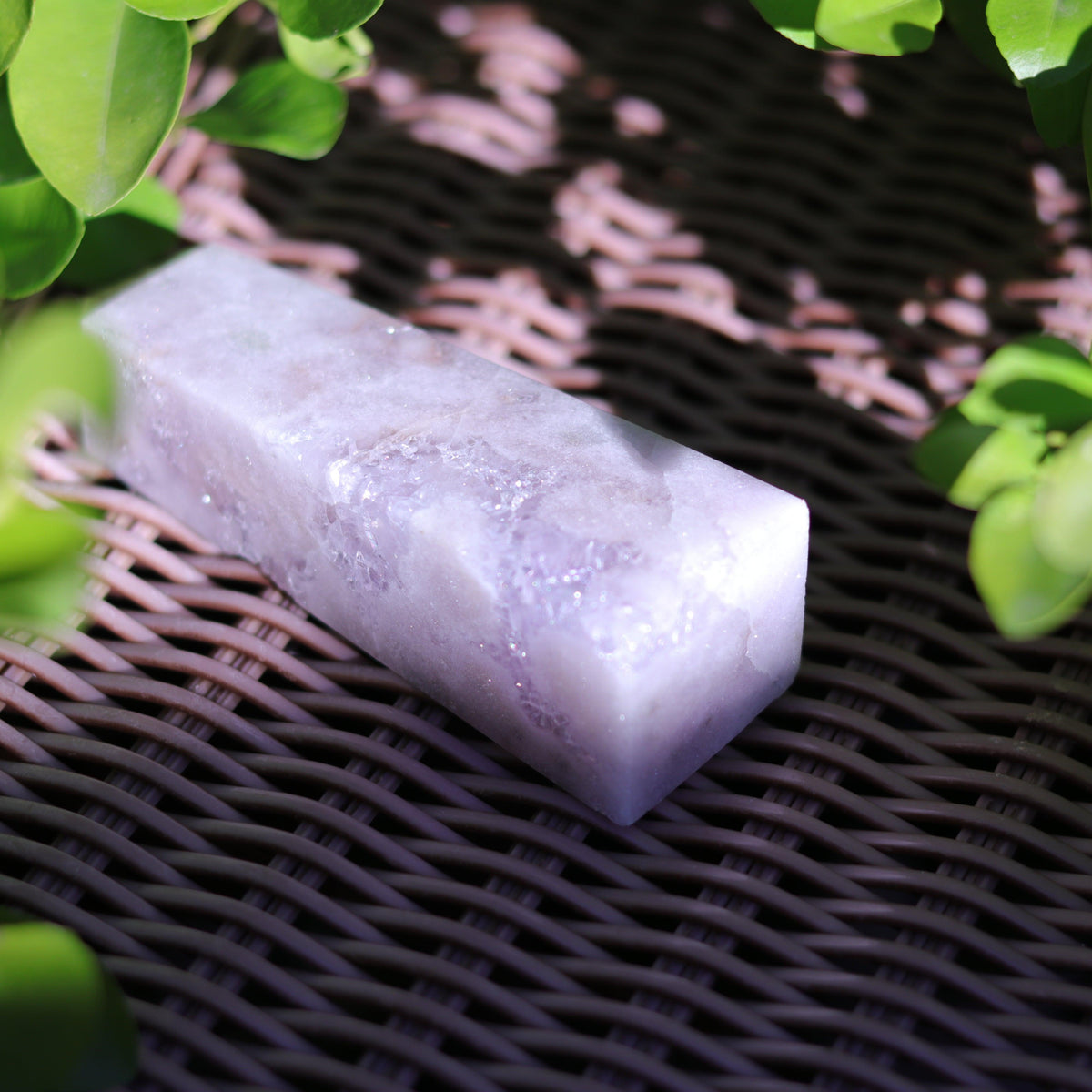 Pastel Pink Amethyst Quartz Tower Carving