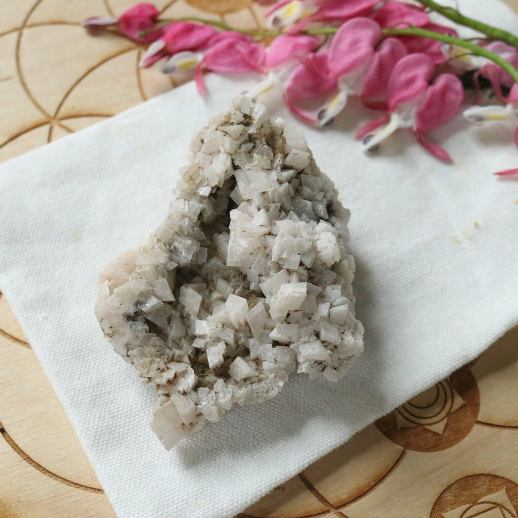 Gorgeous and Unique Pale Pink Dolomite Specimen with inclusions~ Chakra Balancing Stone - Earth Family Crystals