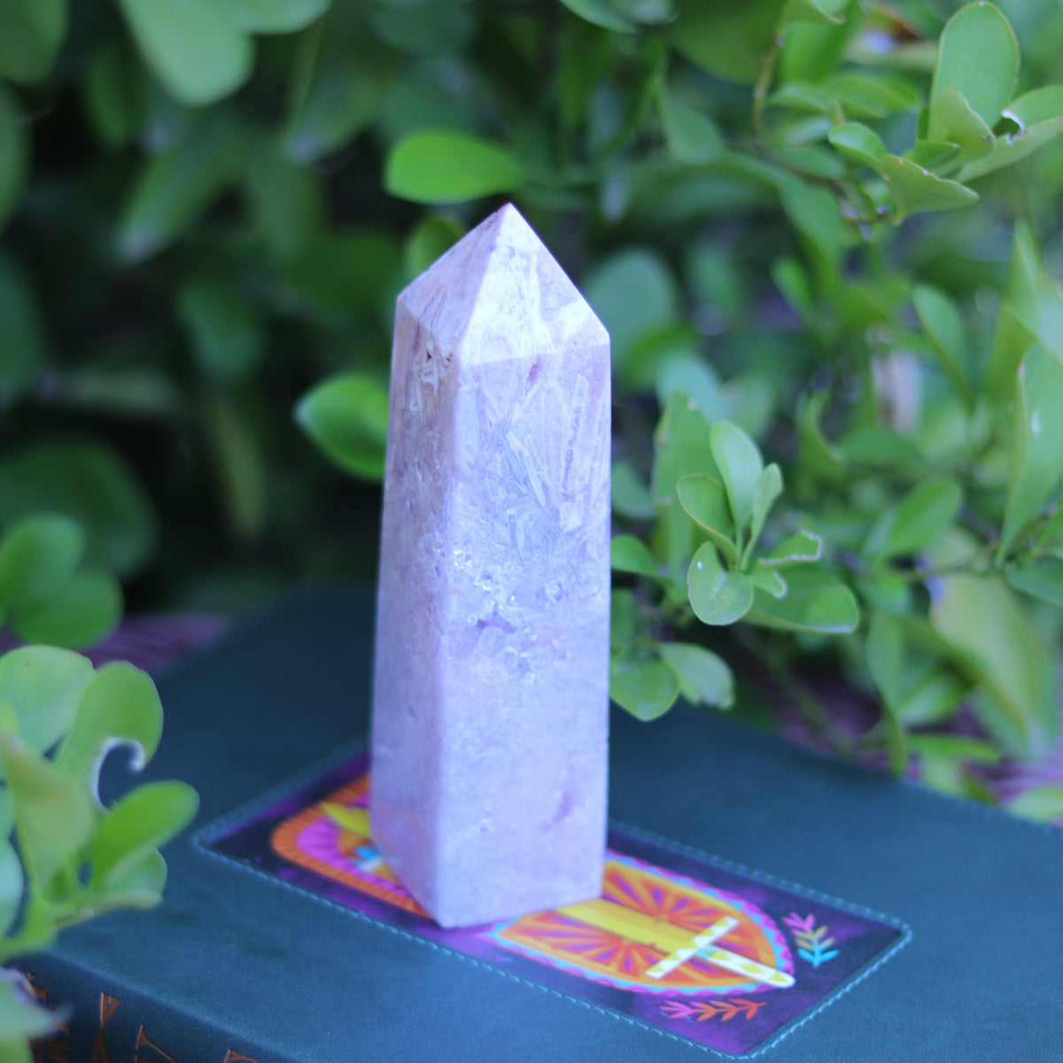 Baby Pink Amethyst Quartz Tower Carving
