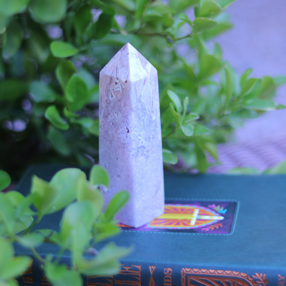 Baby Pink Amethyst Quartz Tower Carving