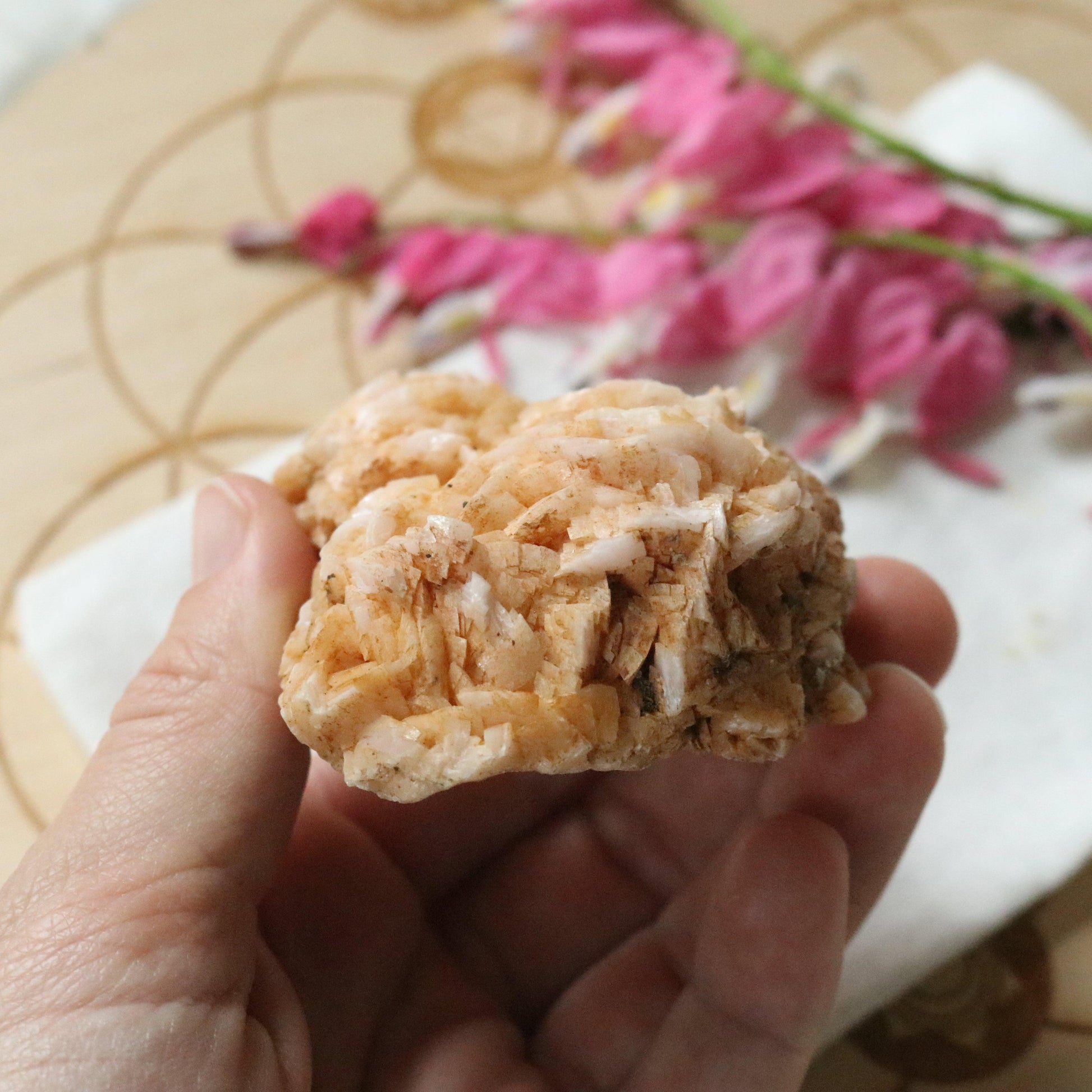Raw Peachy Pink Dolomite Specimen~ Chakra Balancing Stone - Earth Family Crystals