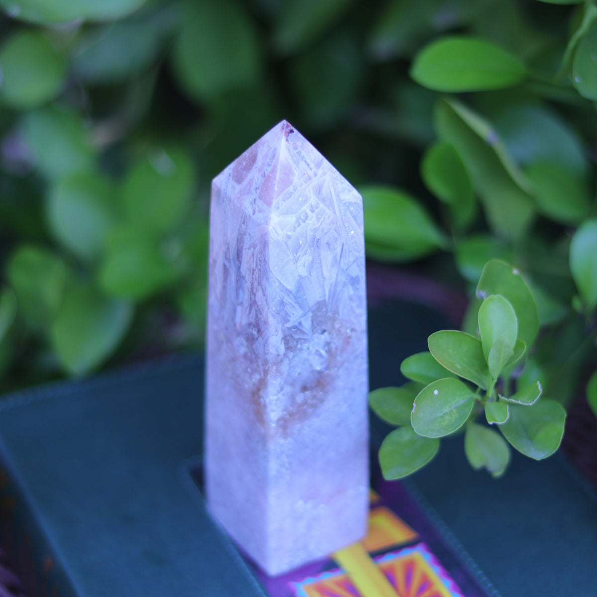 Baby Pink Amethyst Quartz Tower Carving