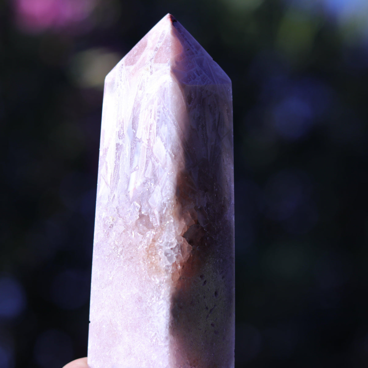 Baby Pink Amethyst Quartz Tower Carving
