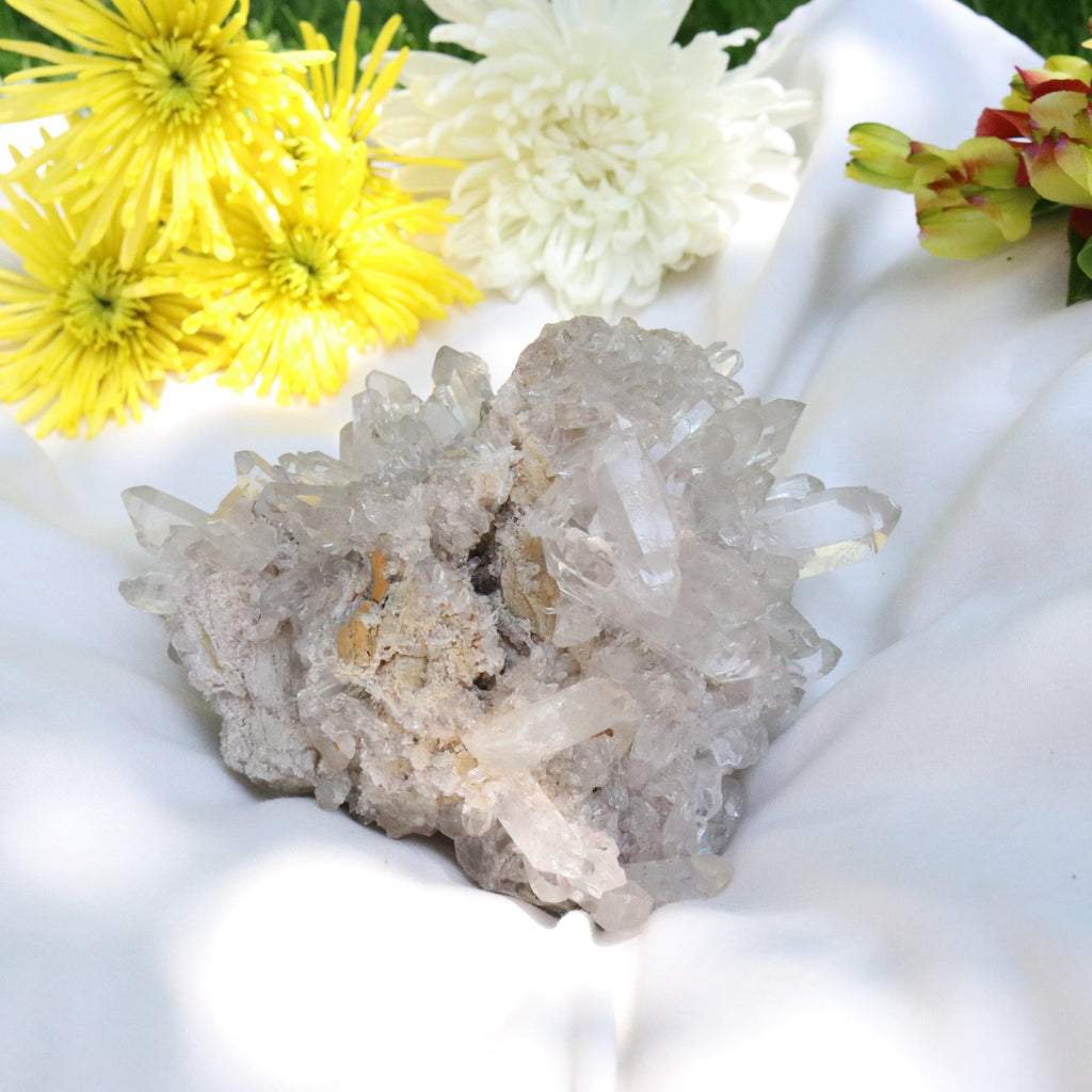 Large Grade A Lithium Quartz Self- Healed Cluster ~ Amazing Clarity and Clusters ~ Locale Brazil - Earth Family Crystals