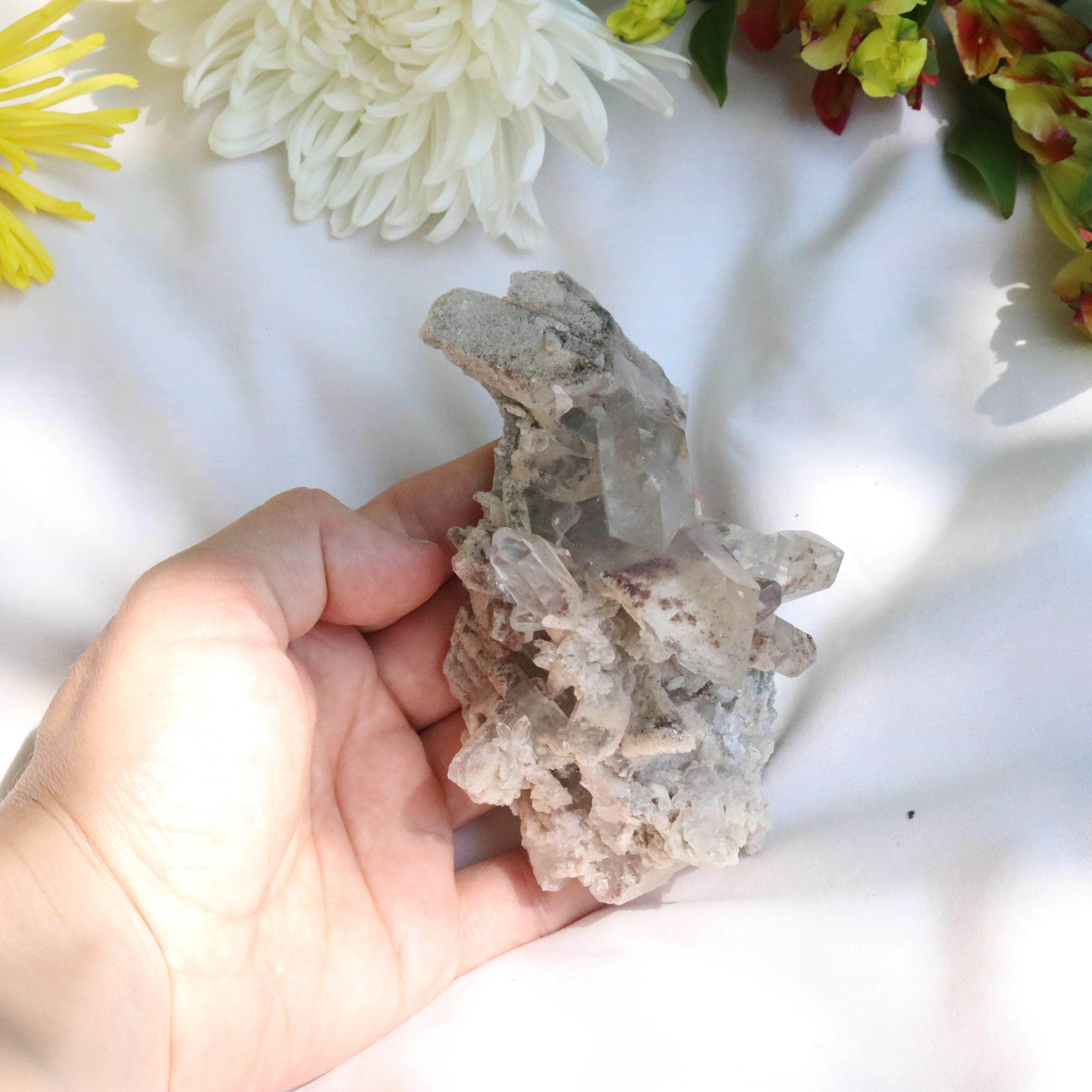 Inclusion Quartz Cluster from Brazil ~ Healing and Energetic - Earth Family Crystals