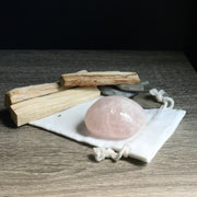 Rose Quartz B Grade from Brazil~ Medium Hand Held Palm Stone - Earth Family Crystals