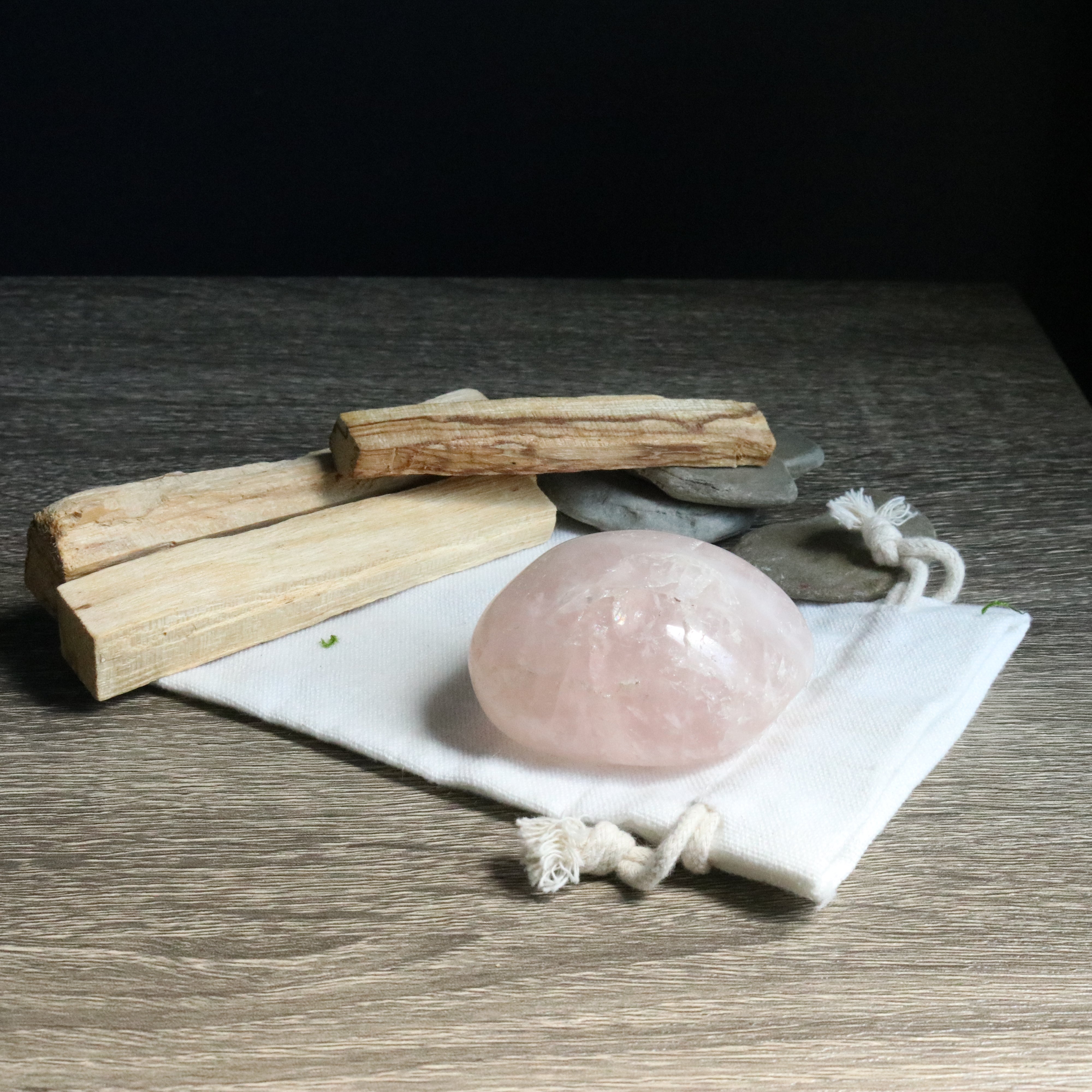 Rose Quartz B Grade from Brazil~ Medium Hand Held Palm Stone - Earth Family Crystals