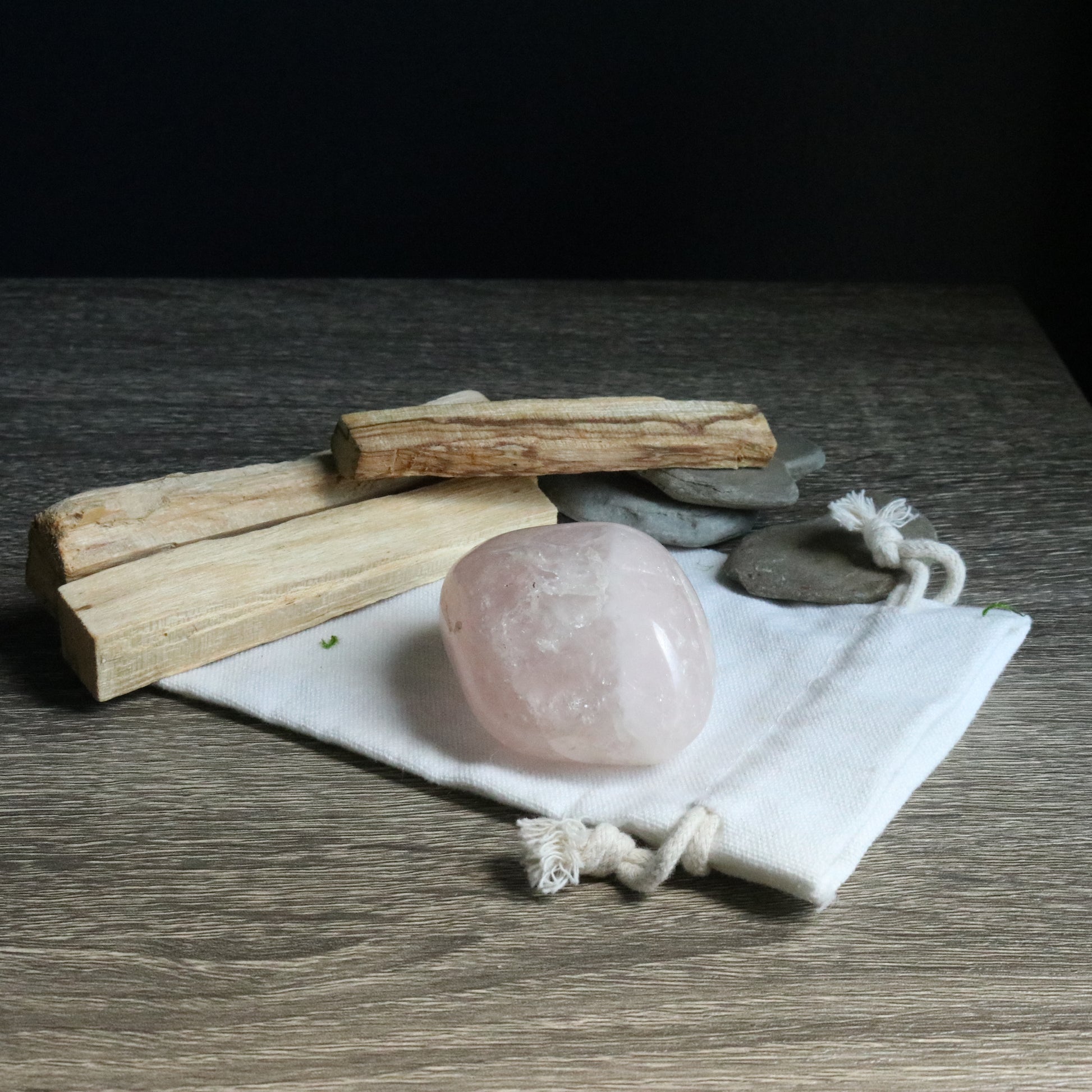 Rose Quartz B Grade from Brazil~ Medium Hand Held Palm Stone - Earth Family Crystals