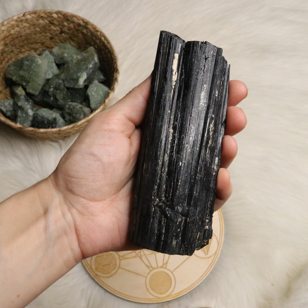 Large Black Tourmaline Rod ~ Protective within the Etheric and Spirit Realms - Earth Family Crystals