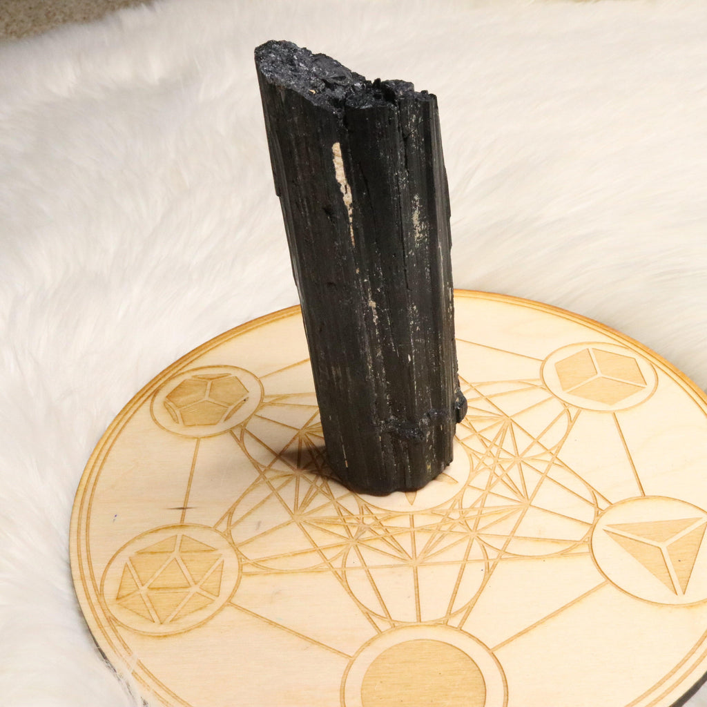 Large Black Tourmaline Rod ~ Protective within the Etheric and Spirit Realms - Earth Family Crystals