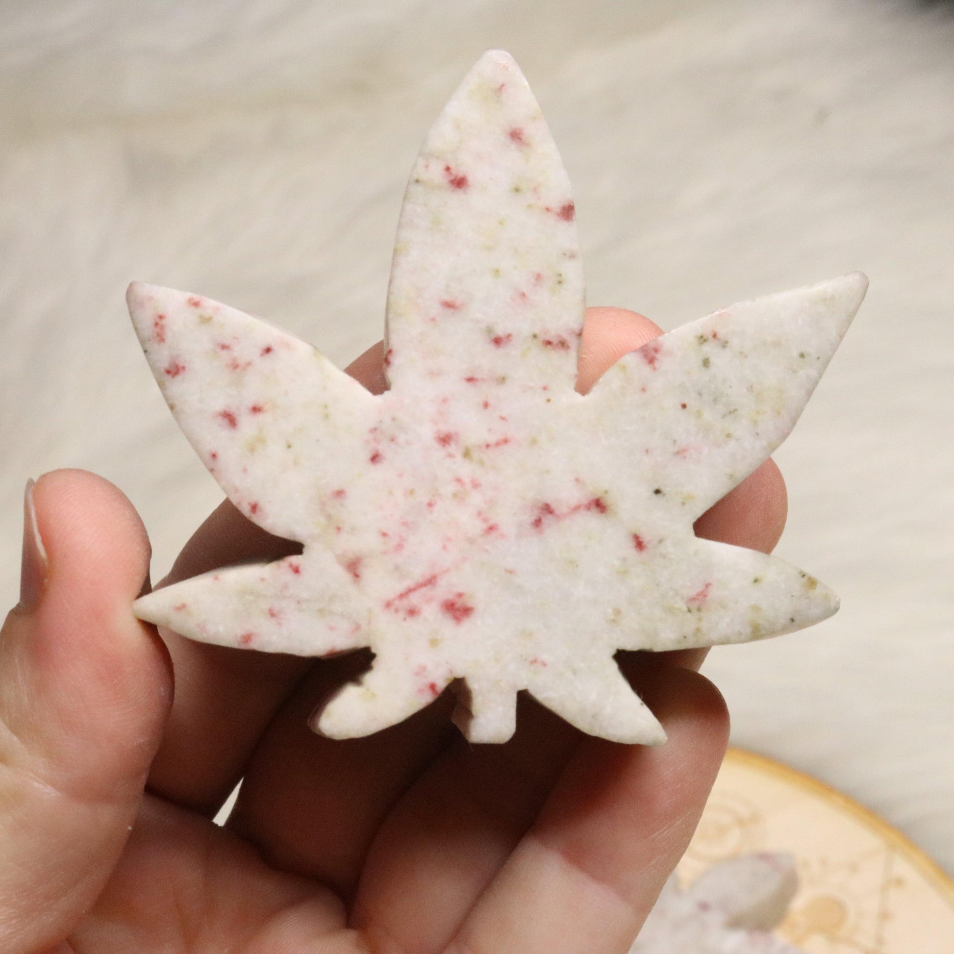 Cinnabrite 420 Leaf Carvings ~ The Messenger Stone - Earth Family Crystals