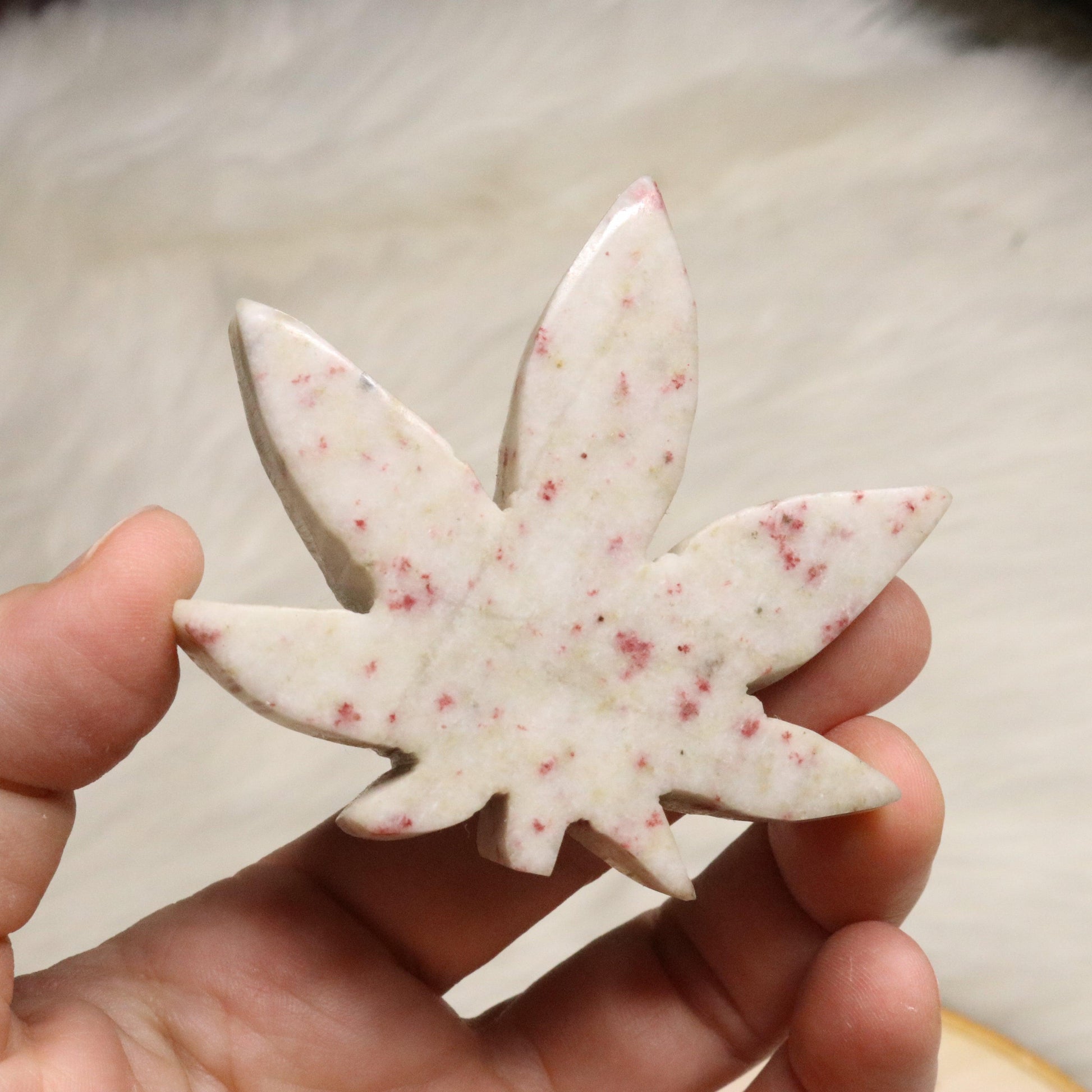 Cinnabrite 420 Leaf Carvings ~ The Messenger Stone - Earth Family Crystals