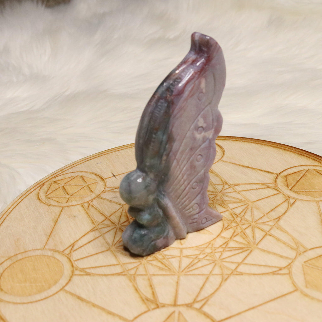 Ocean Jasper Fairy Carving ~ Frequencies of the Elementals - Earth Family Crystals