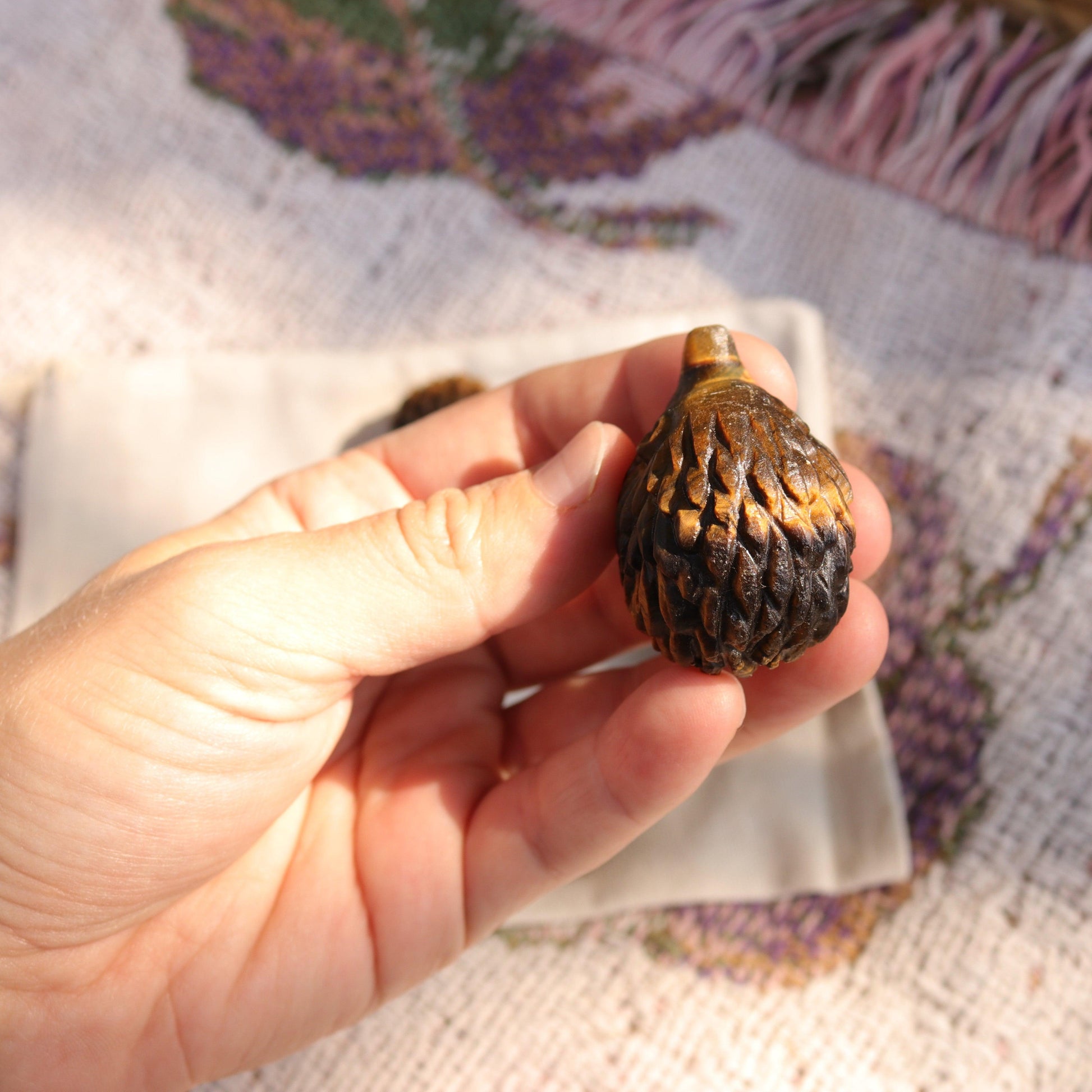 Tigers Eye Hedgehog Carving ~ Cutest Little Critter Carving - Earth Family Crystals