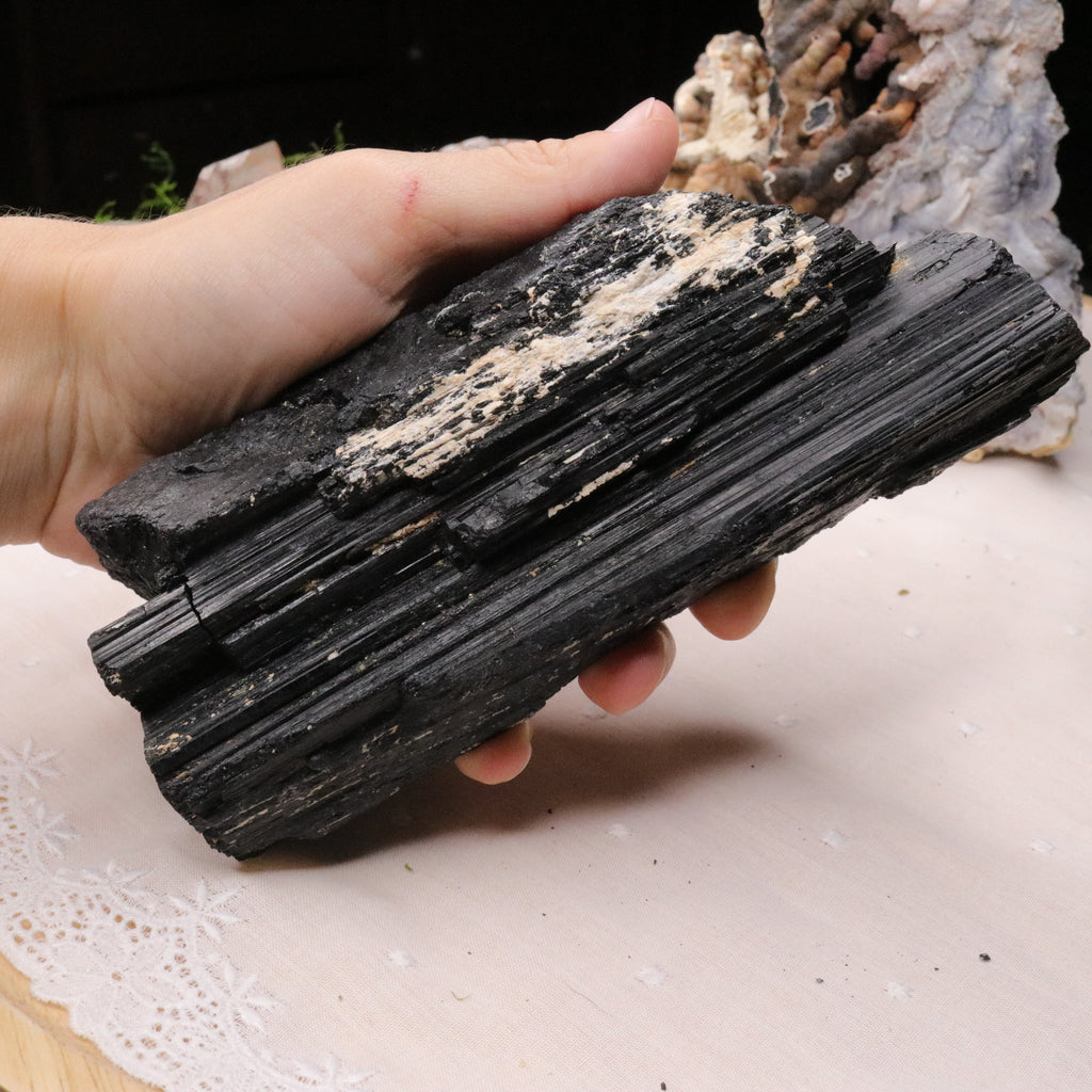 Large Black Tourmaline Chunky Rod ~Display Specimen~ Protective and Grounding - Earth Family Crystals