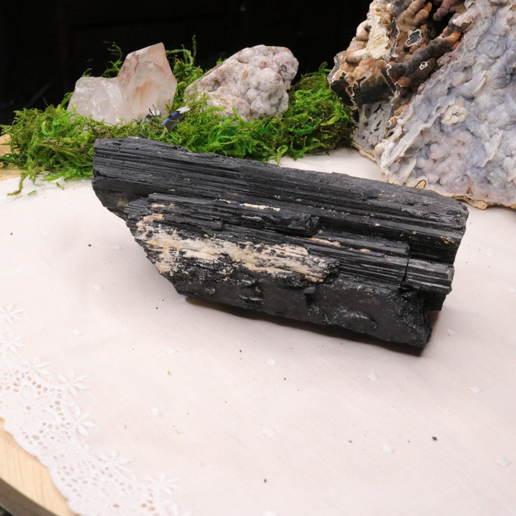 Large Black Tourmaline Chunky Rod ~Display Specimen~ Protective and Grounding - Earth Family Crystals