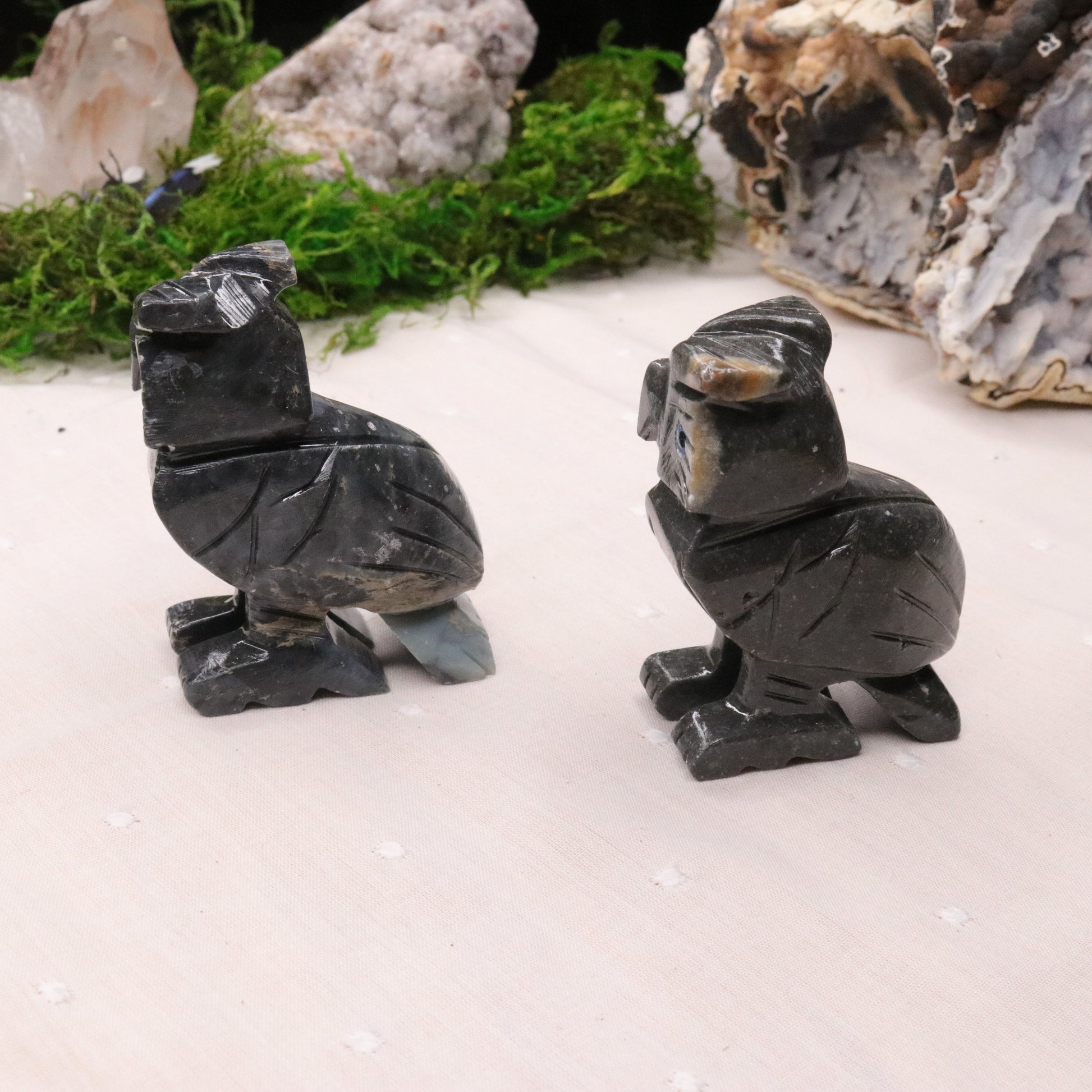 Soap Stone Owl Carving - Earth Family Crystals
