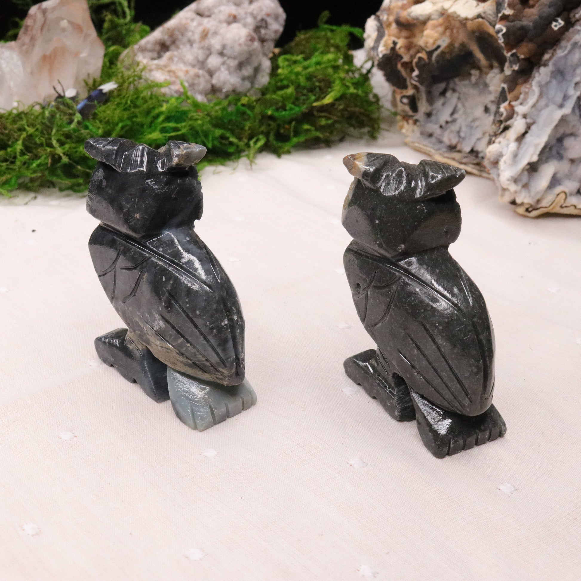 Soap Stone Owl Carving - Earth Family Crystals