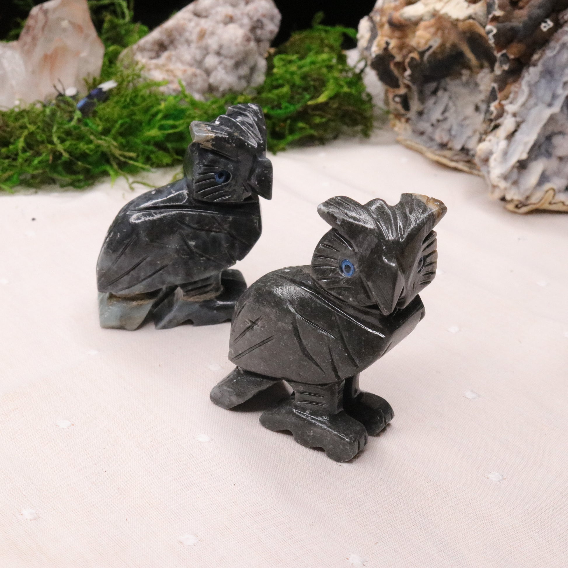 Soap Stone Owl Carving - Earth Family Crystals