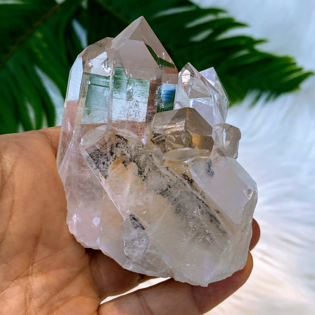 Reserved for Gina Beautiful Clarity Brazillian Clear Quartz Cluster - Earth Family Crystals