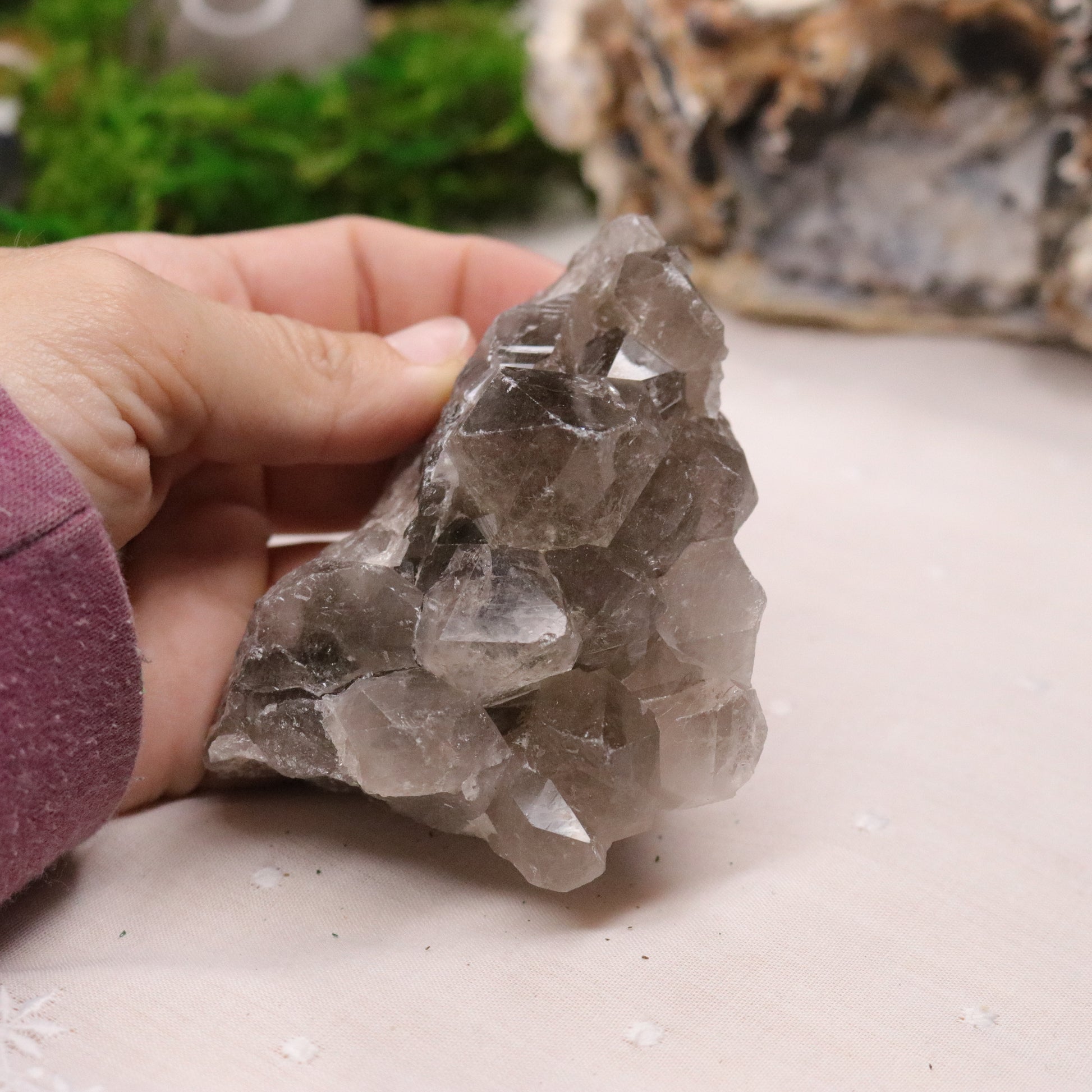 Top Grade Smoky Quartz Points Cluster from Brazil ~ Beautiful Energy - Earth Family Crystals