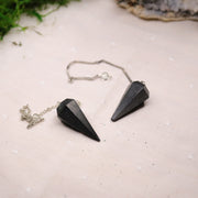 Shungite Tapered Pendulum ~ Divination Tool - Earth Family Crystals