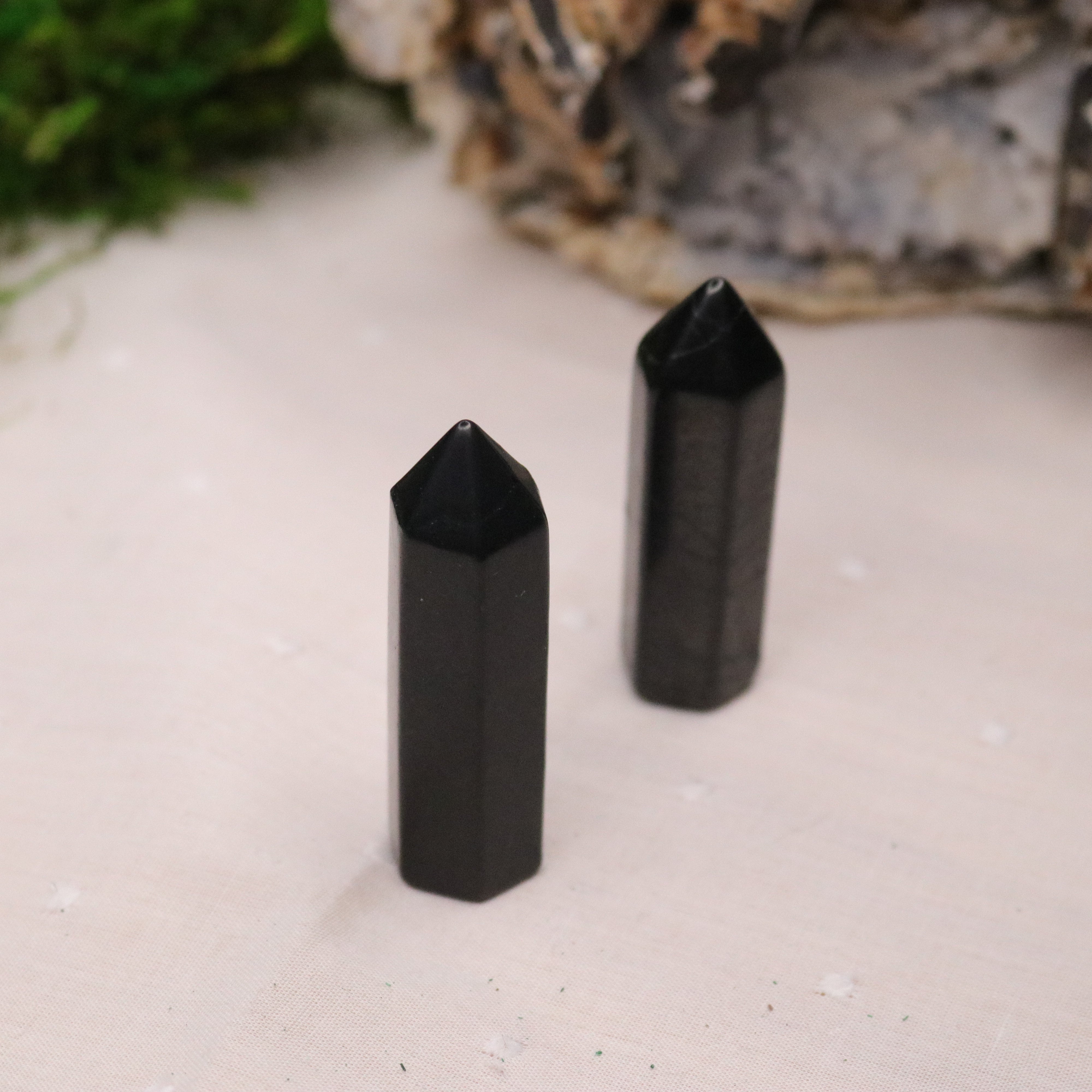 Polished Shungite Mini- Tower Point - Earth Family Crystals