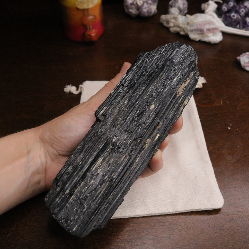 JUMBO Large Black Tourmaline Rod ~Display Specimen~ Protective and Grounding - Earth Family Crystals