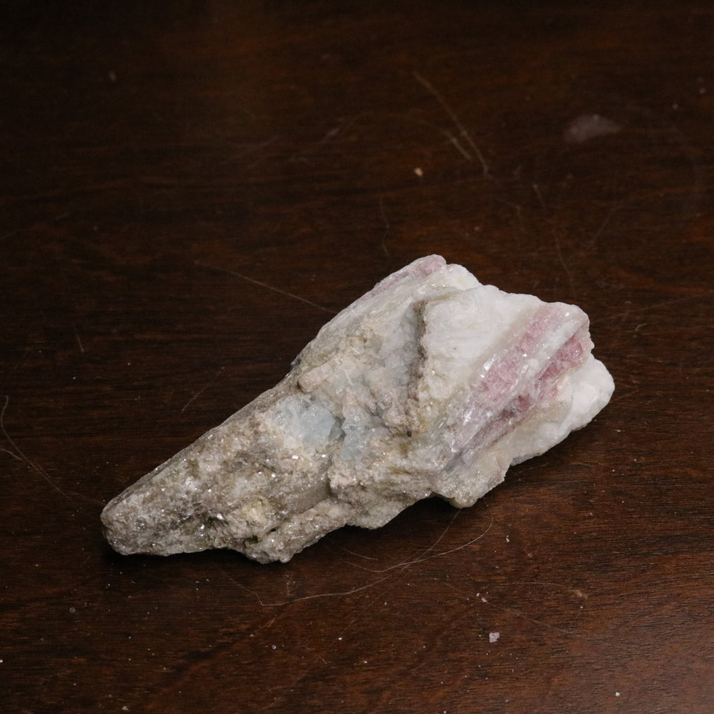 Rubellite with Aquamarine and Mica - Earth Family Crystals