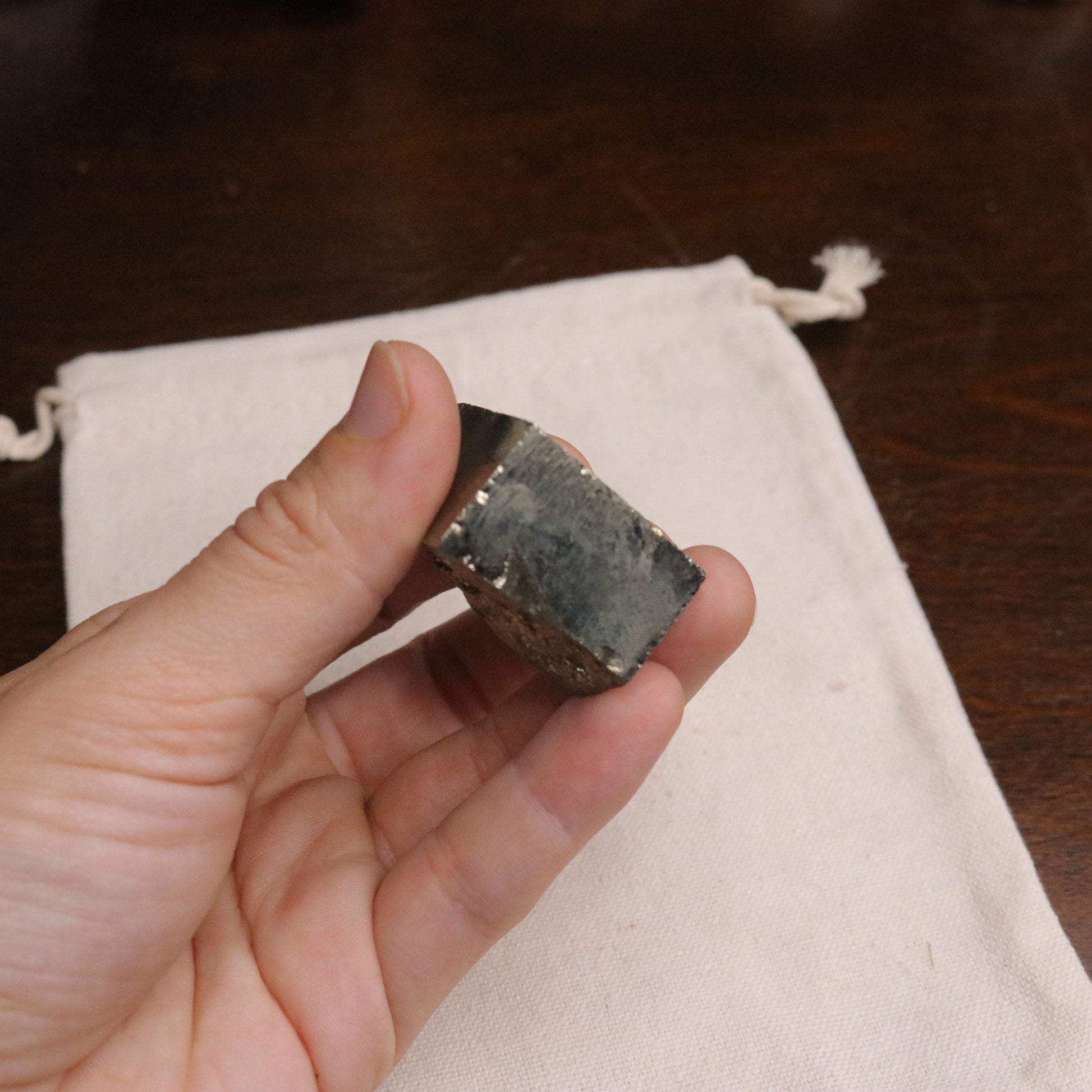 Pyrite Cube from Peru ~ Reflective and Grounding ~ EMF Balancer - Earth Family Crystals